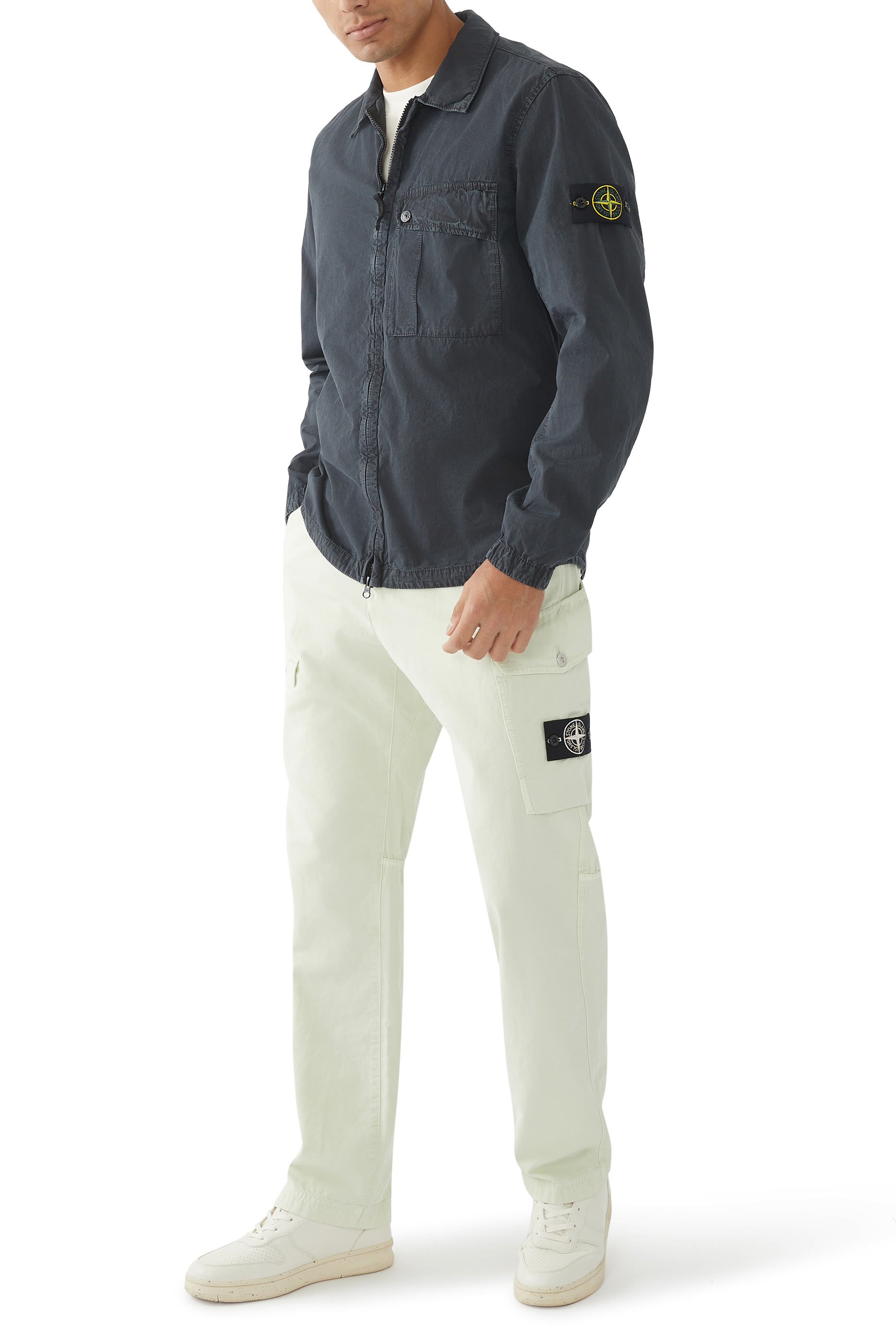 جاكيت بنمط قميص مصبوغ