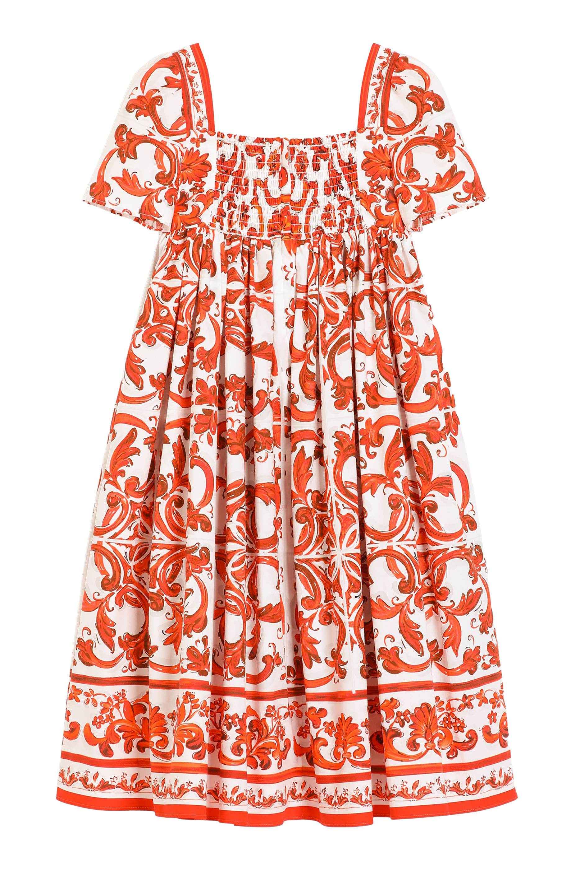 Kids Majolica-Print Dress