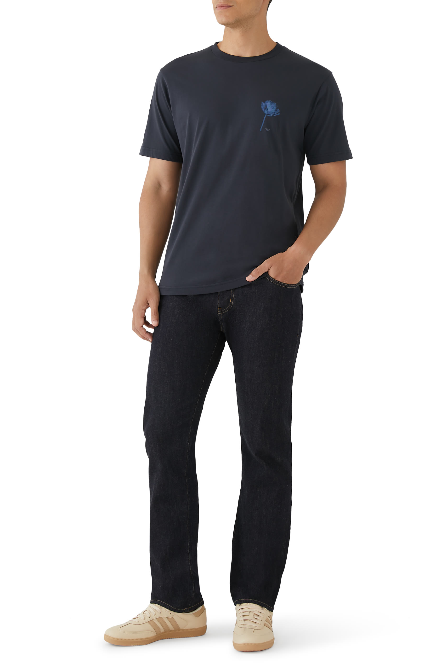 بنطال جينز مطاطي بقصة عادية