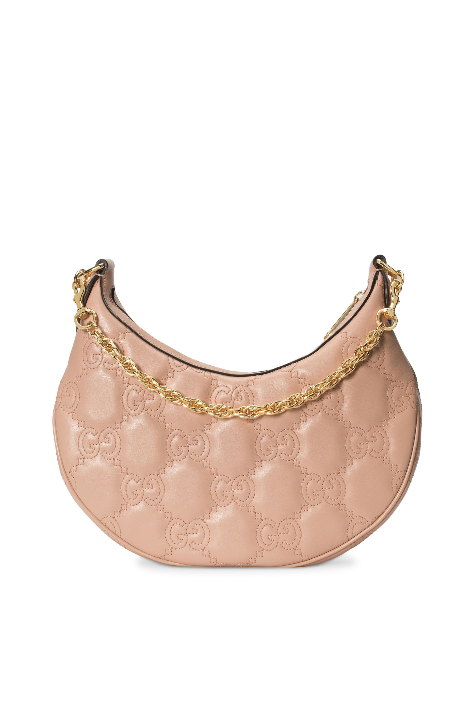 حقيبة كتف صغيرة بنقشة حرفي شعار الماركة جلد مبطن