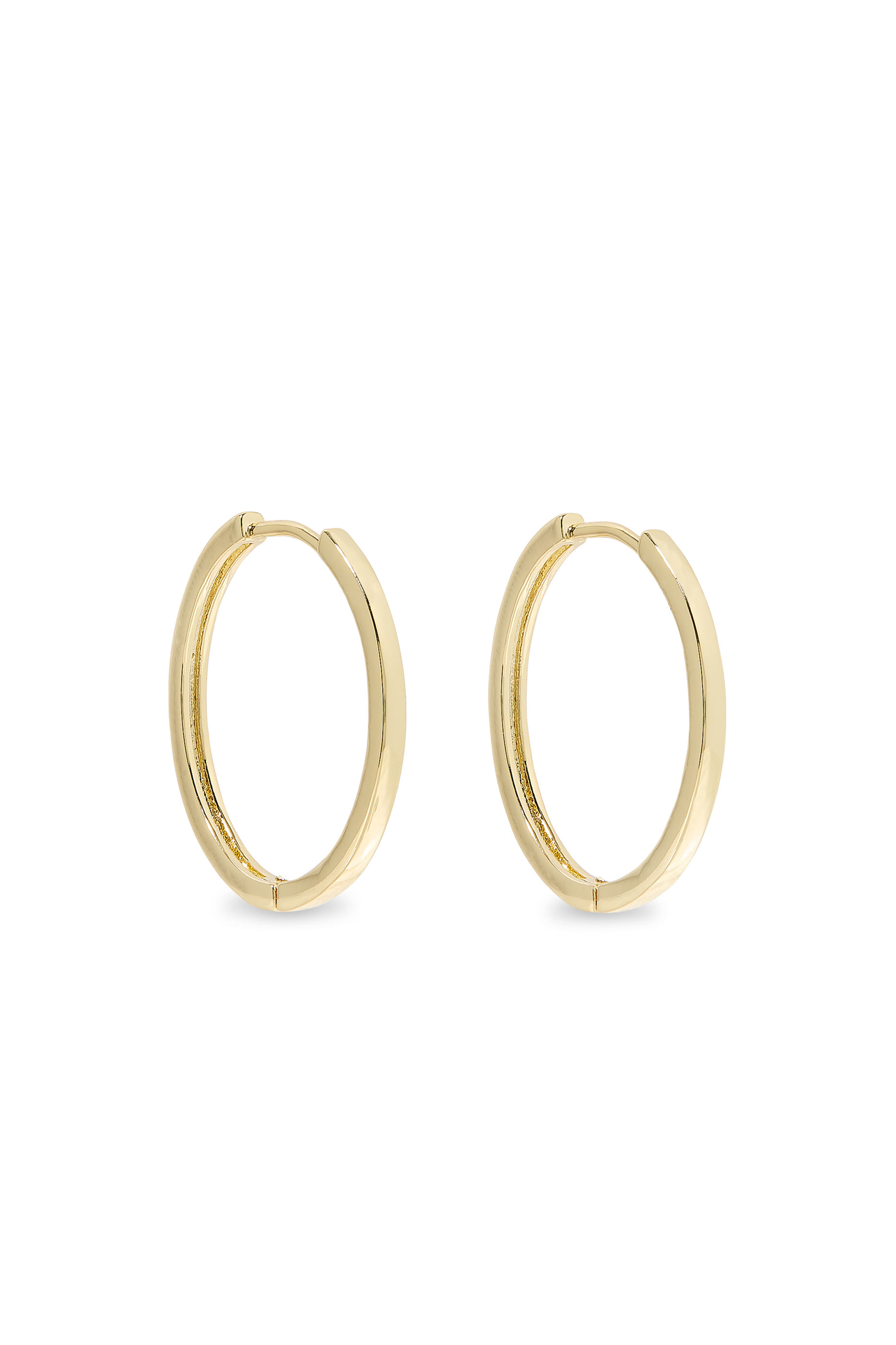 أقراط دائرية تايملس، طلاء بذهب عيار 18