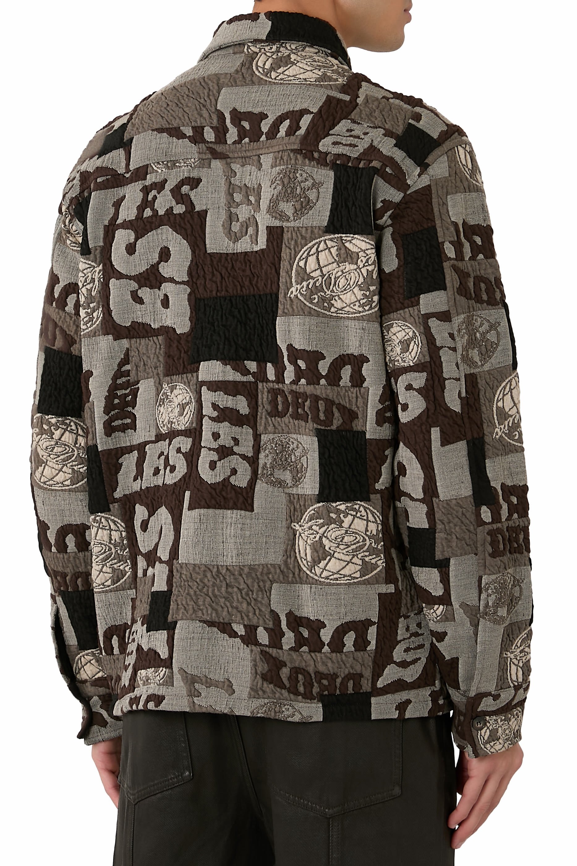 سترة مزينة برقع جاكار