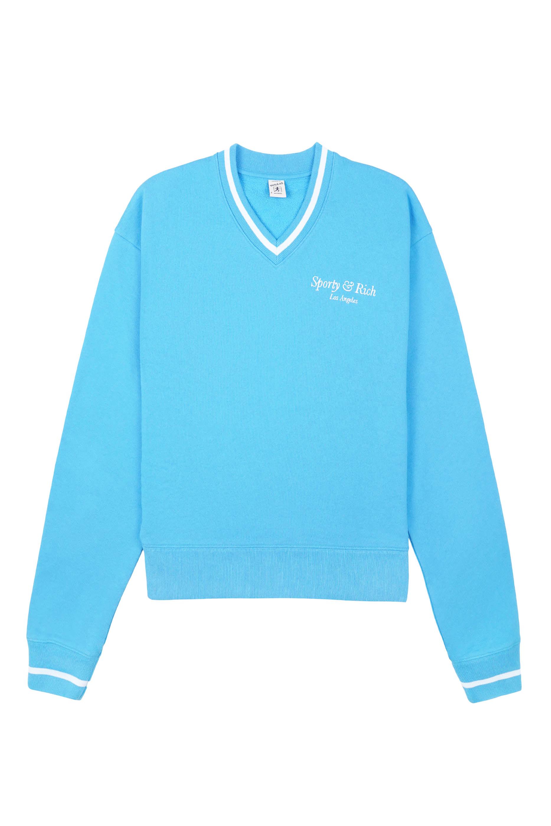 سترة بياقة V بشعار الماركة بتصميم مائل