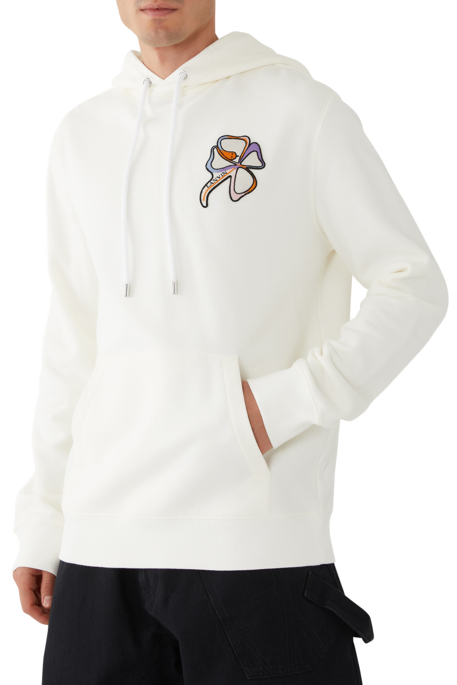 هودي برقعة ثعبان بنمط برسيم بأربع أوراق