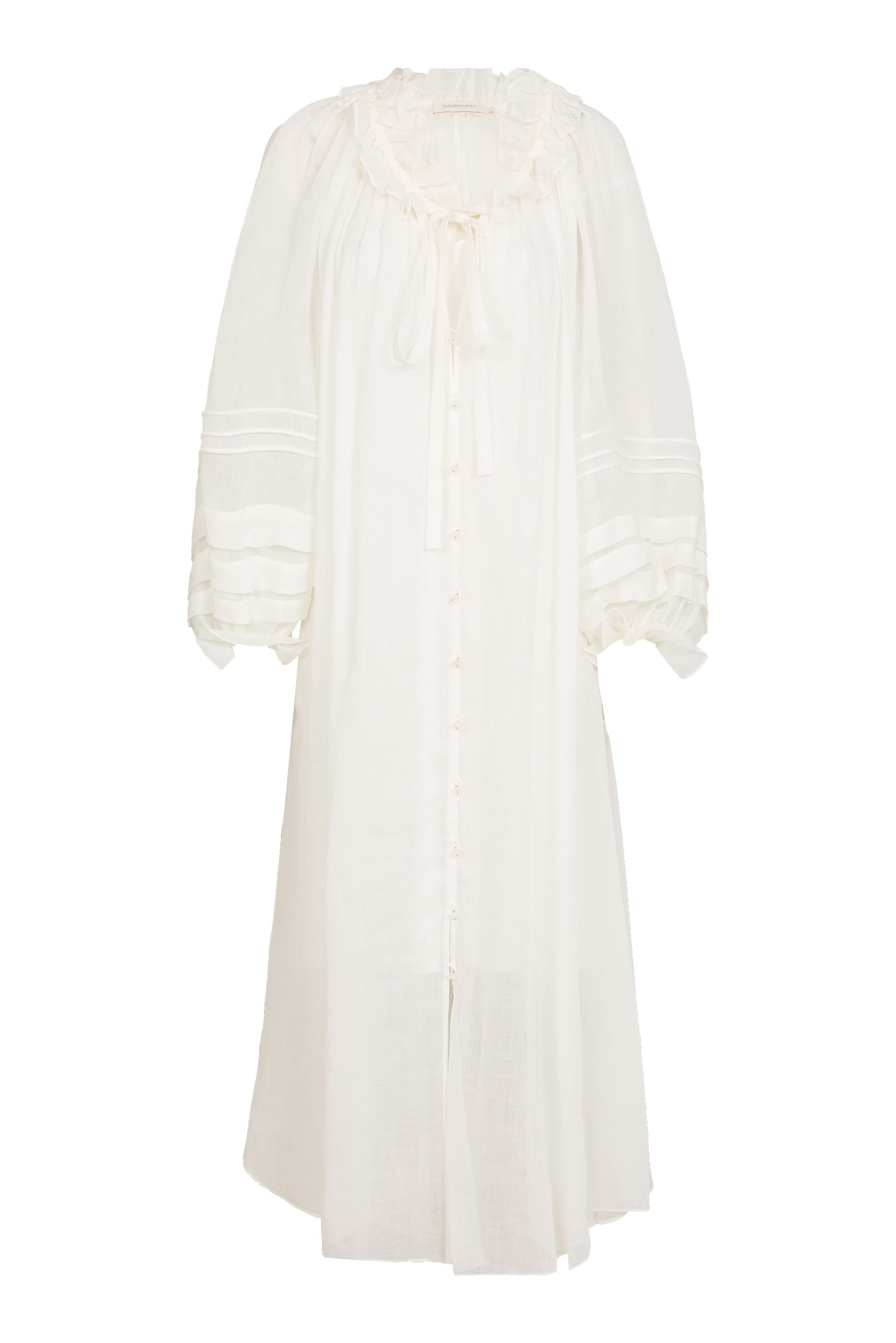 فستان ربيلين بأكمام منفوخة وأربطة