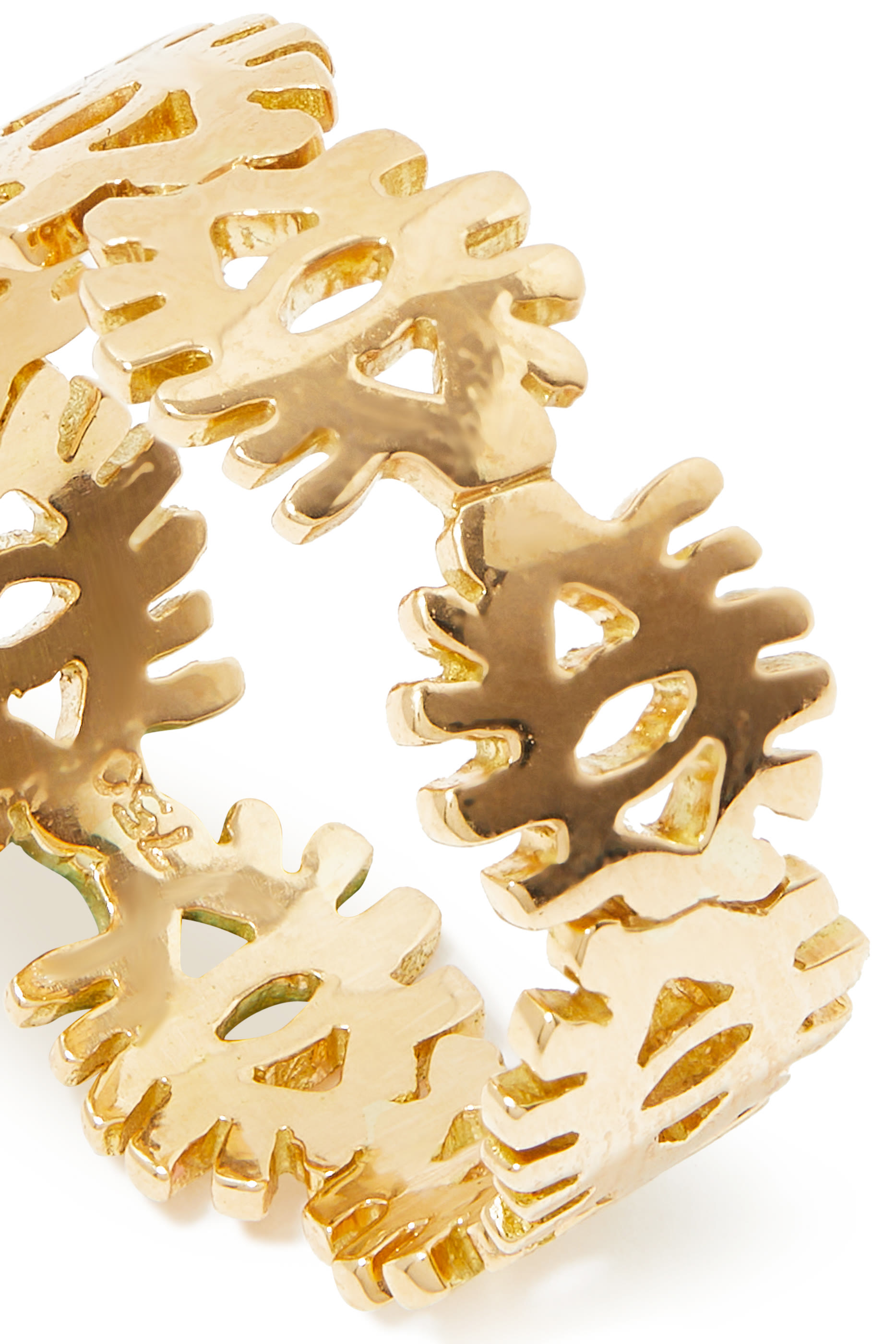 خاتم بعيون حسود ذهب أصفر عيار 18