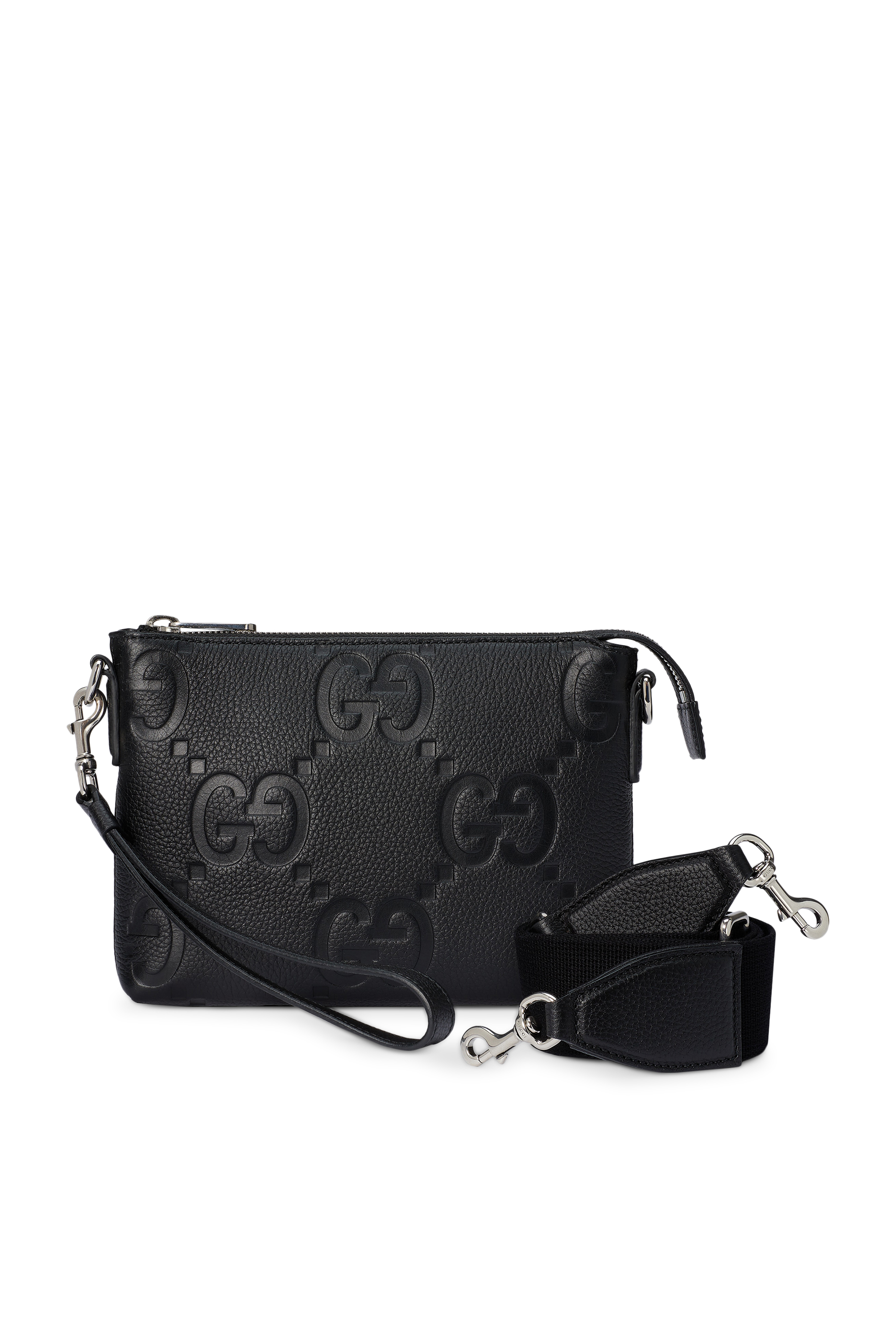 حقيبة مسنجر صغيرة بنقشة حرفي شعار الماركة بحجم كبير