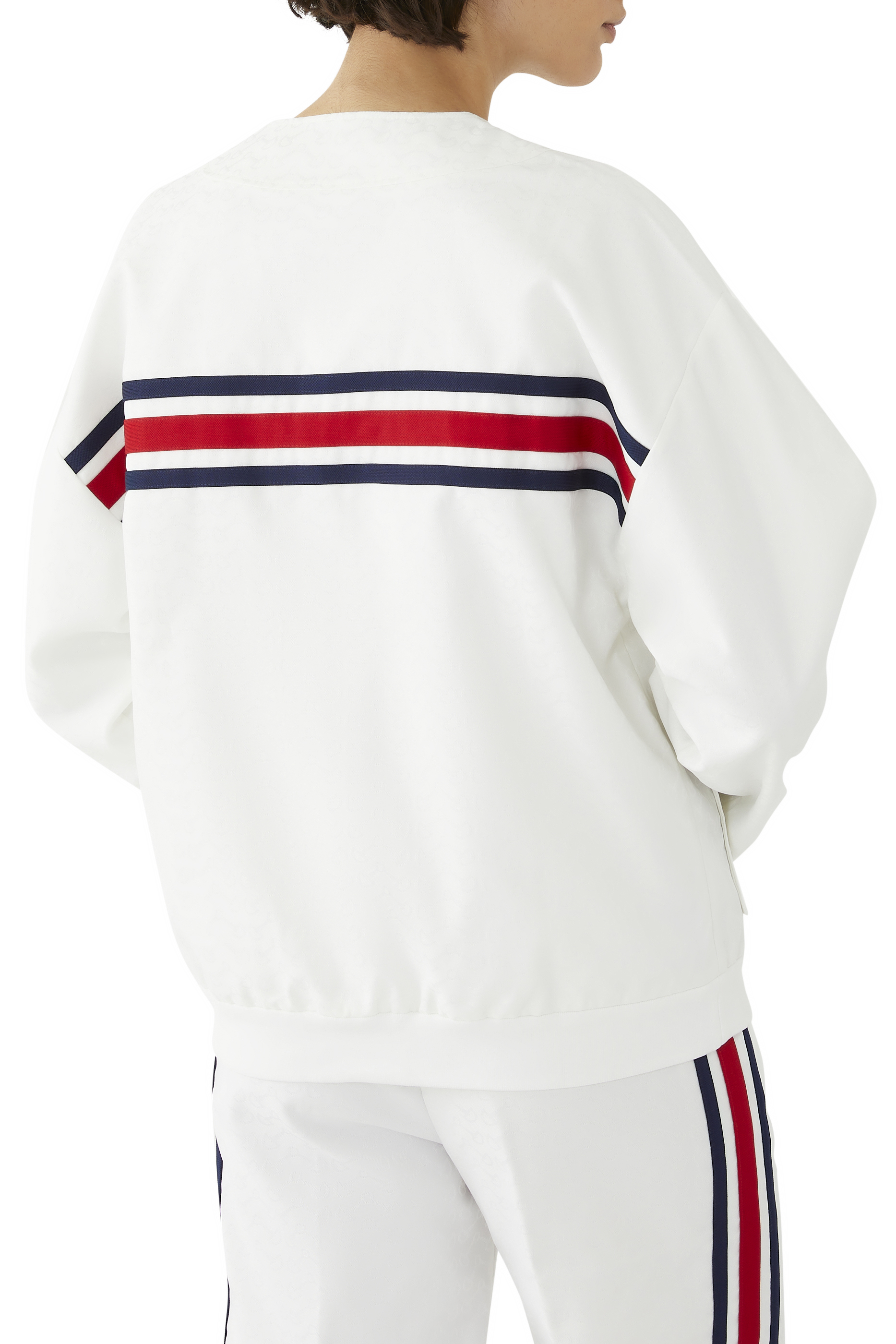 جاكيت قماش تقني مزين بشريط ويب