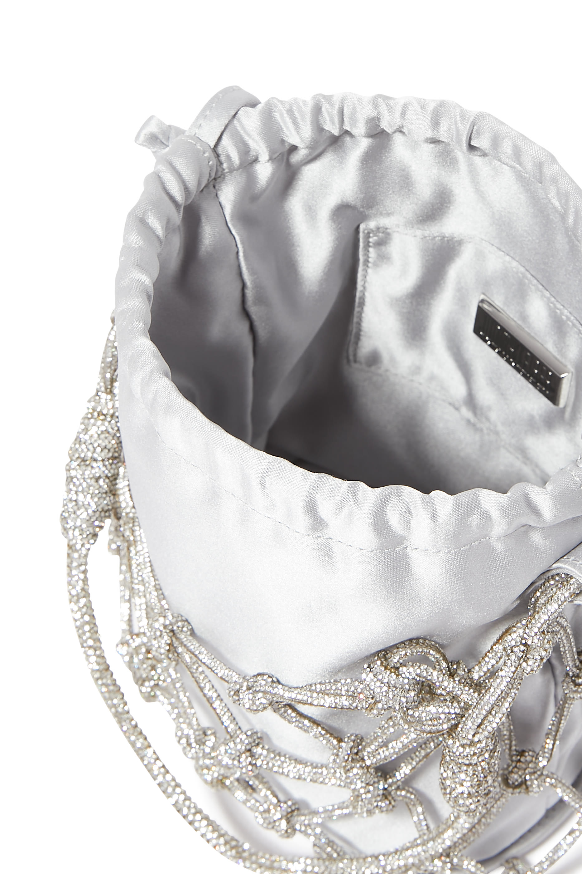 حقيبة صغيرة لامعة قماش شبكي