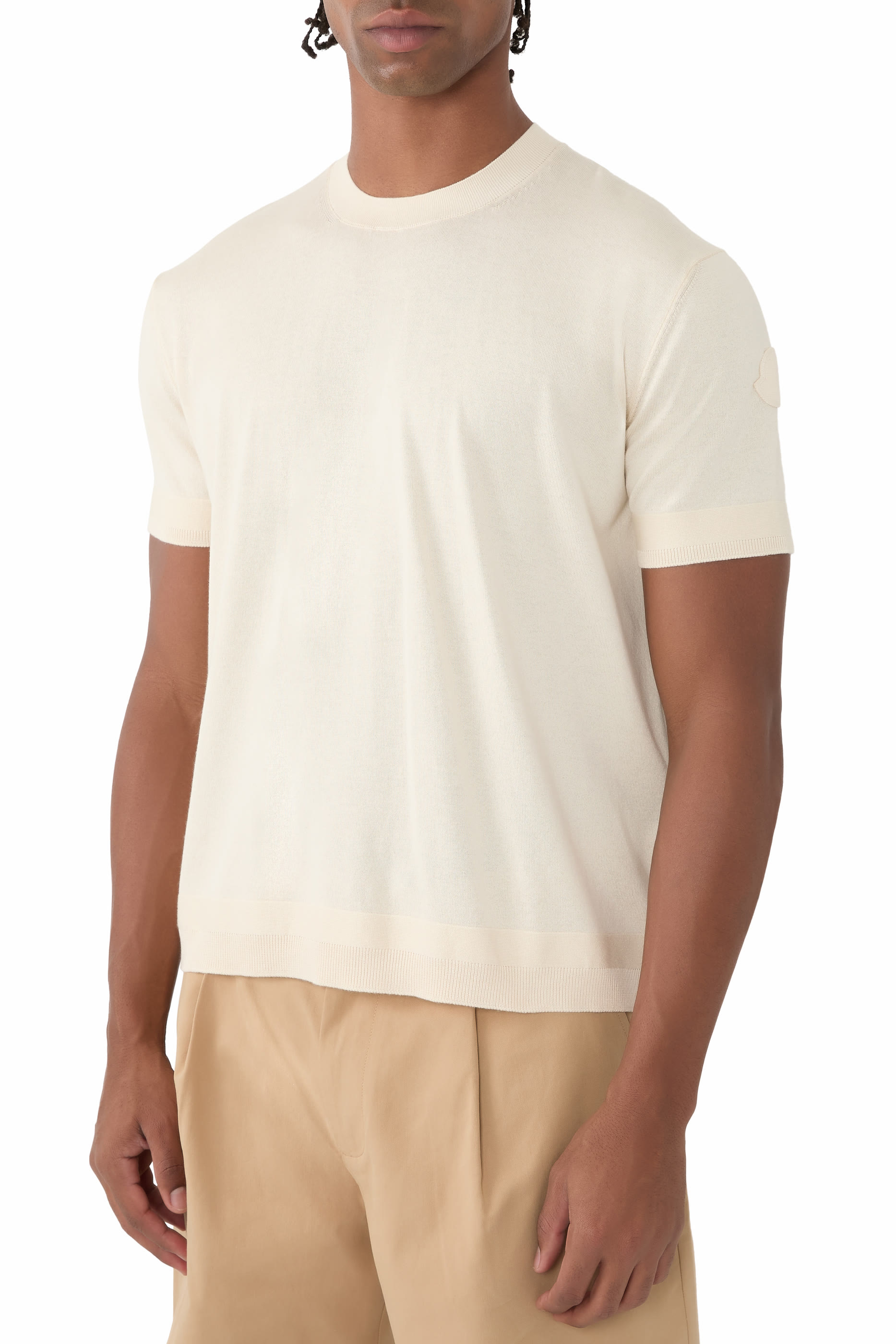 تيشيرت منسوج حرير وقطن