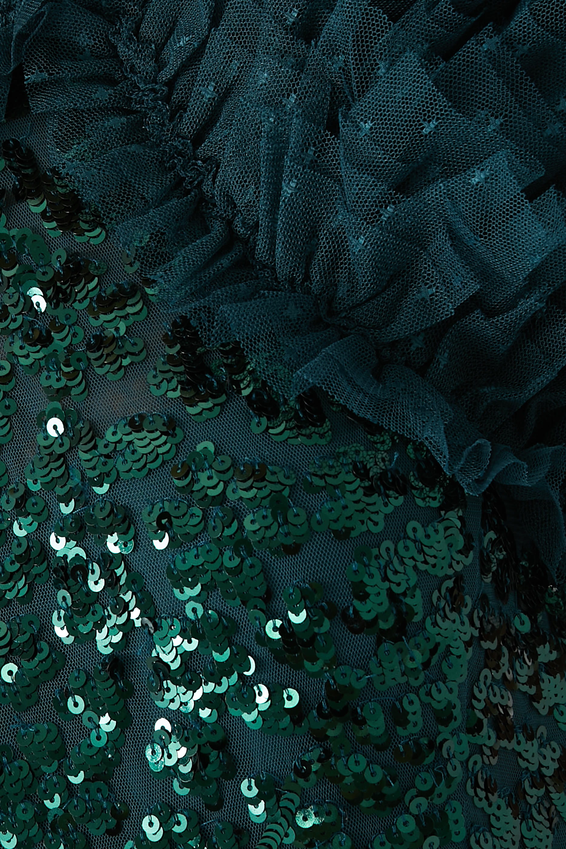 فستان سهرة روز بطول الكاحل مطرز بالترتر