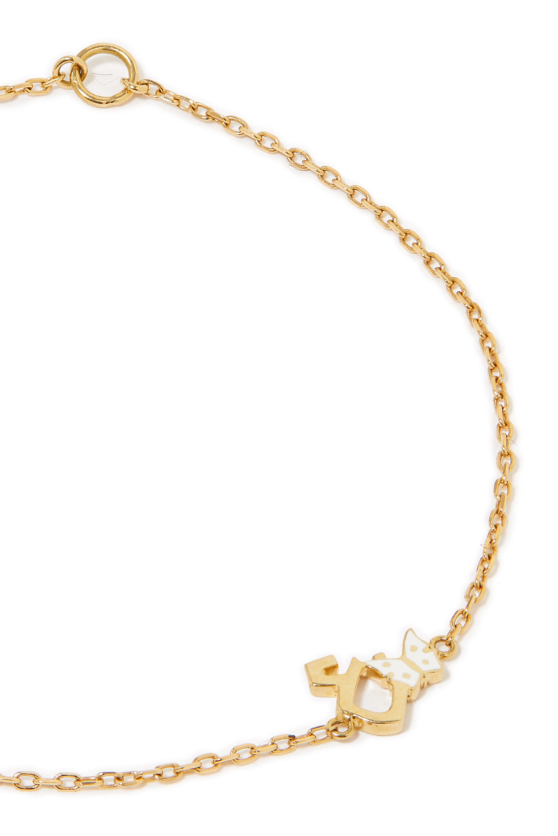 سوار تيني بلينج للأطفال، مينا وذهب أصفر عيار 18