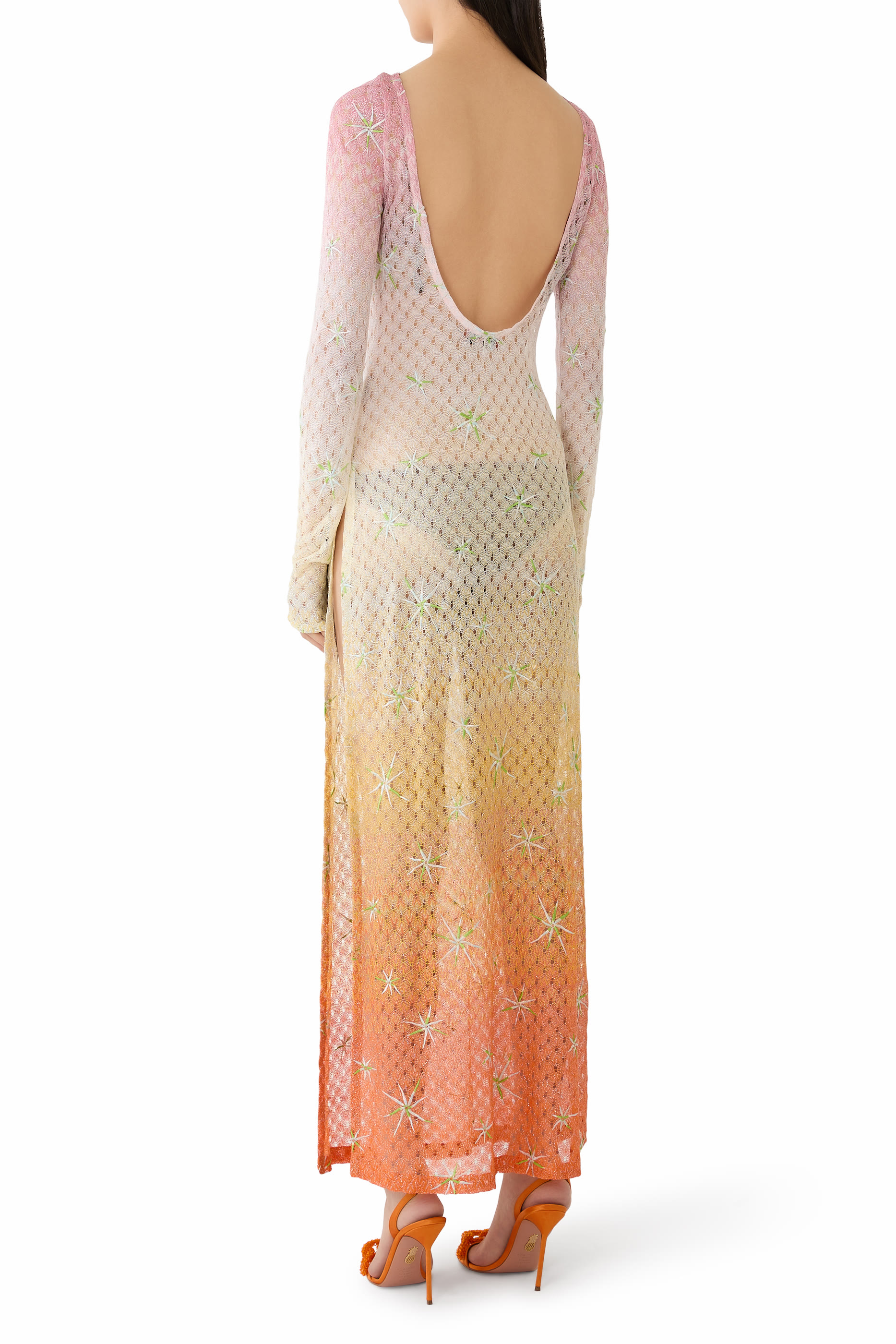 فستان طويل دانتيل للإرتداء فوق ملابس السباحة