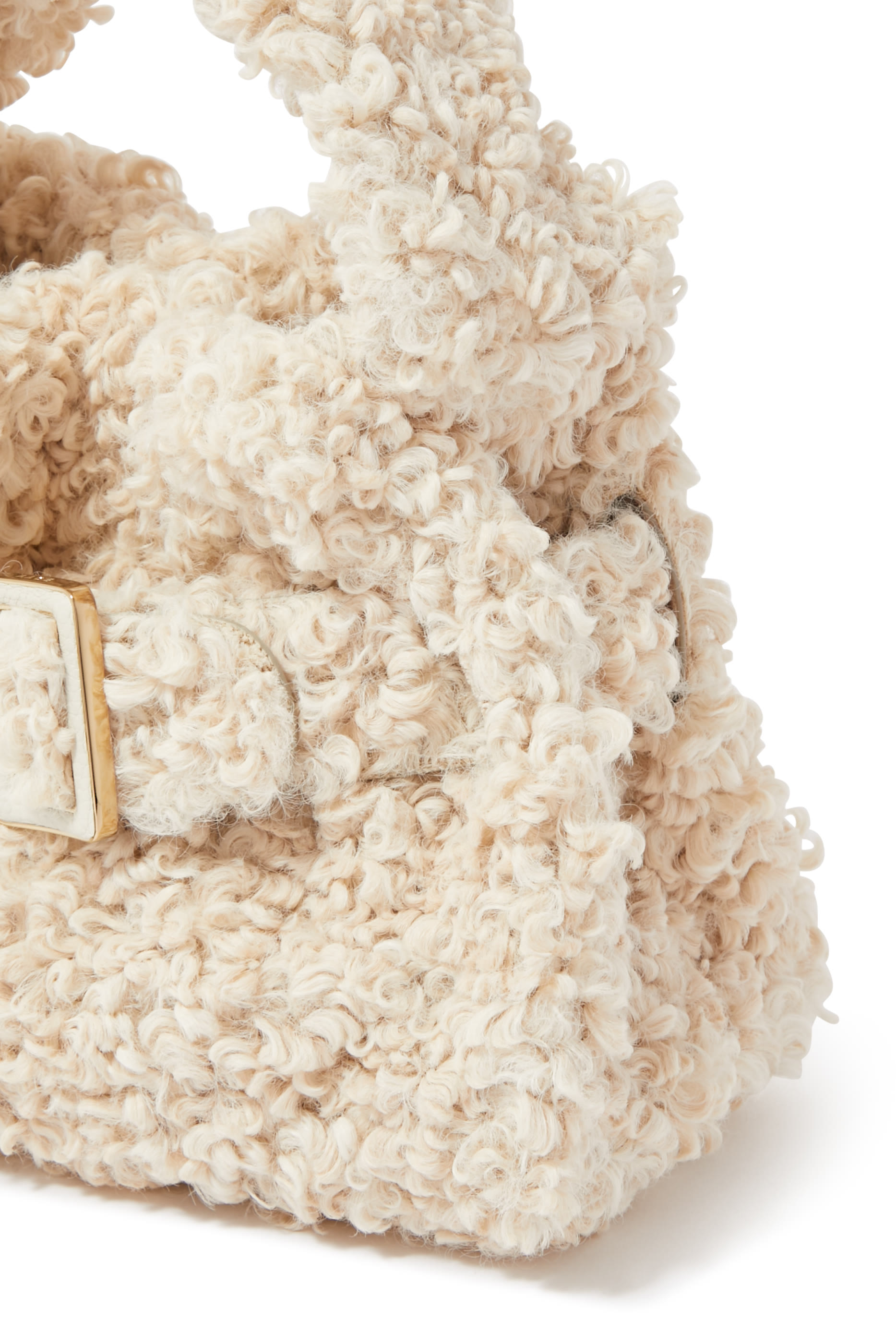 حقيبة صغيرة سكرانشي بيد علوية وتصميم مربع