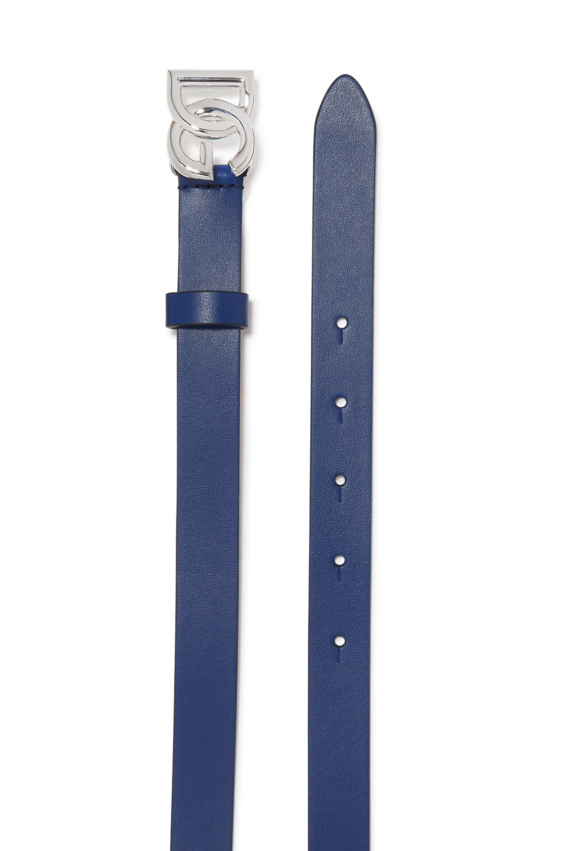 حزام للأطفال بحلية معدنية بحروف شعار الماركة