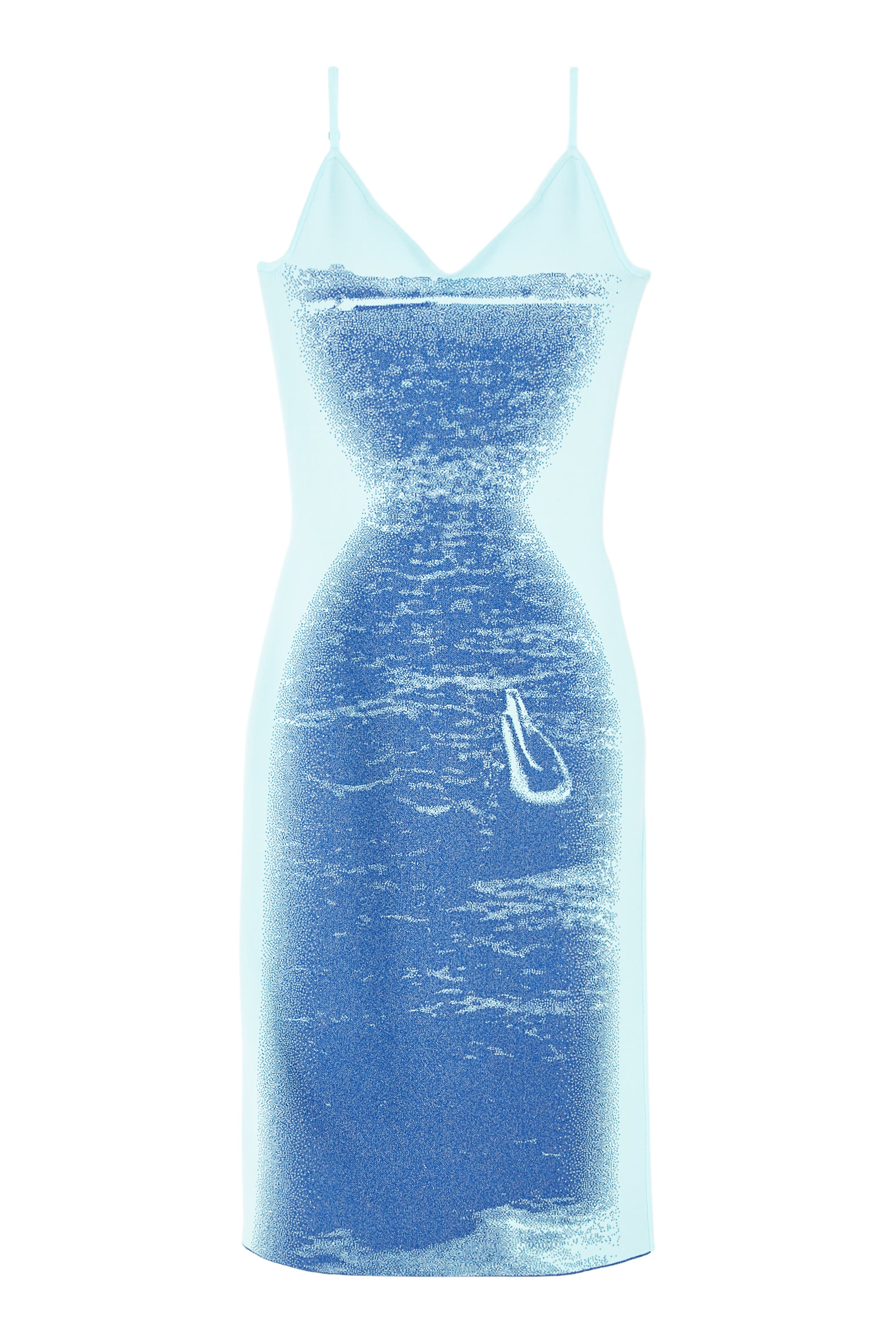 فستان بتصميم متموج  عاكس