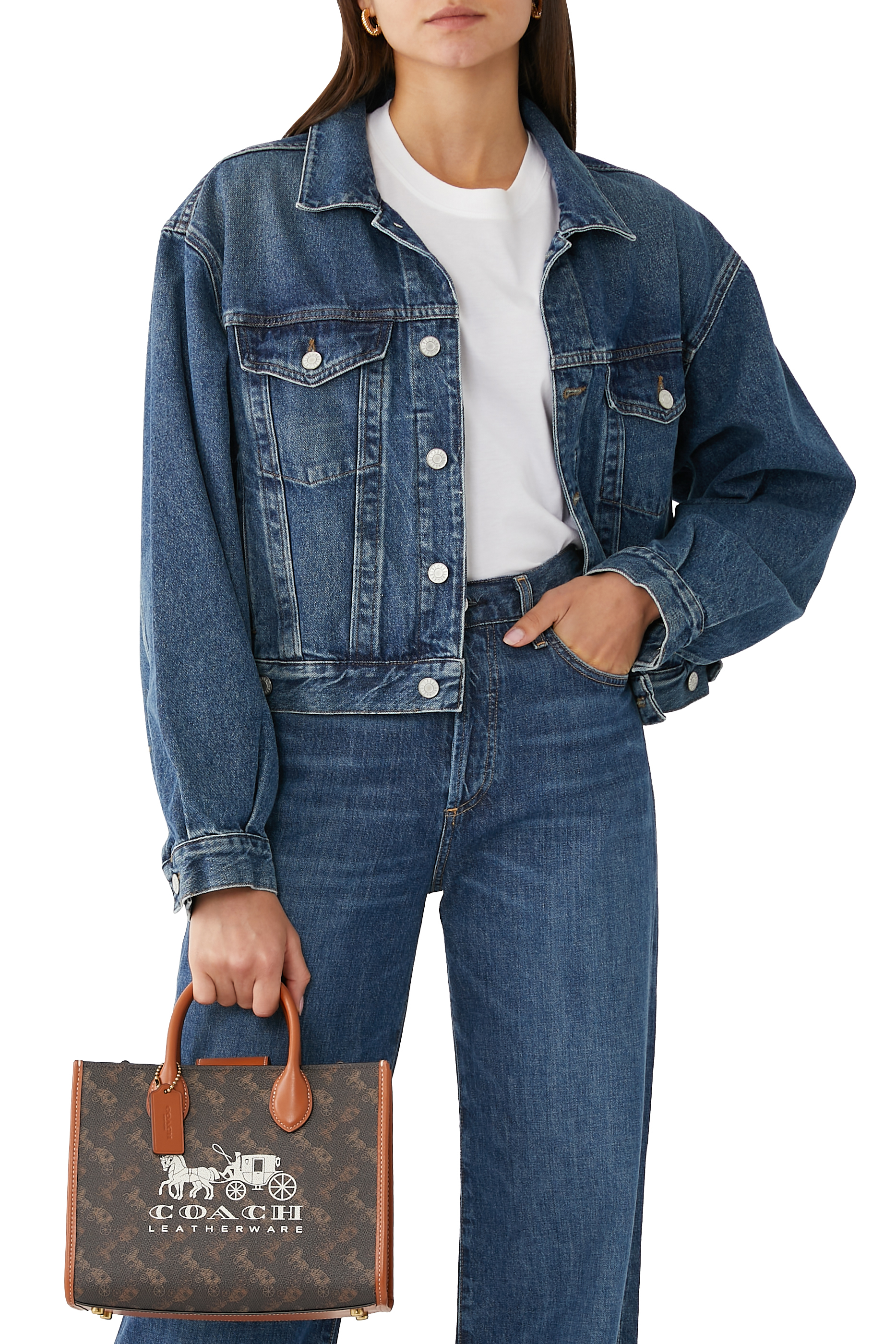 حقيبة يد ايس 26 بطبعة حصان وعربة