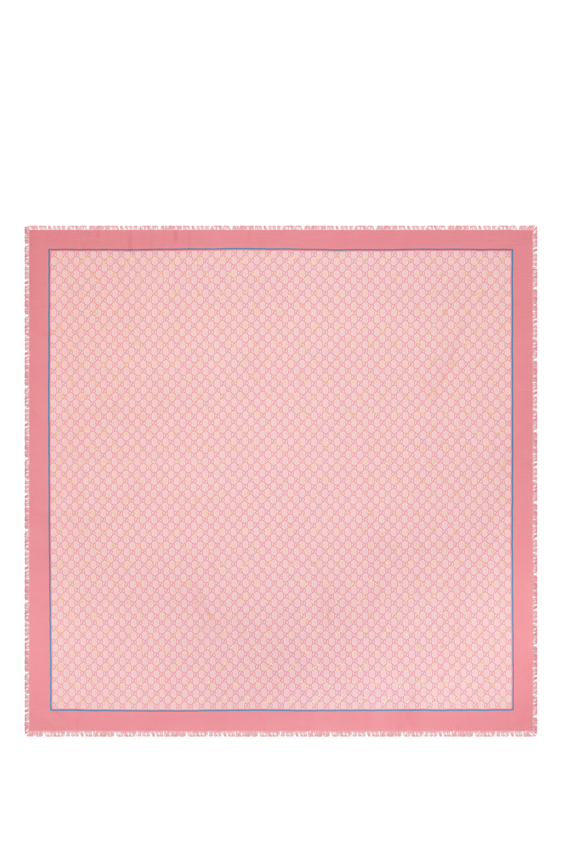 وشاح بنقشة حرفي شعار الماركة مزيج حرير