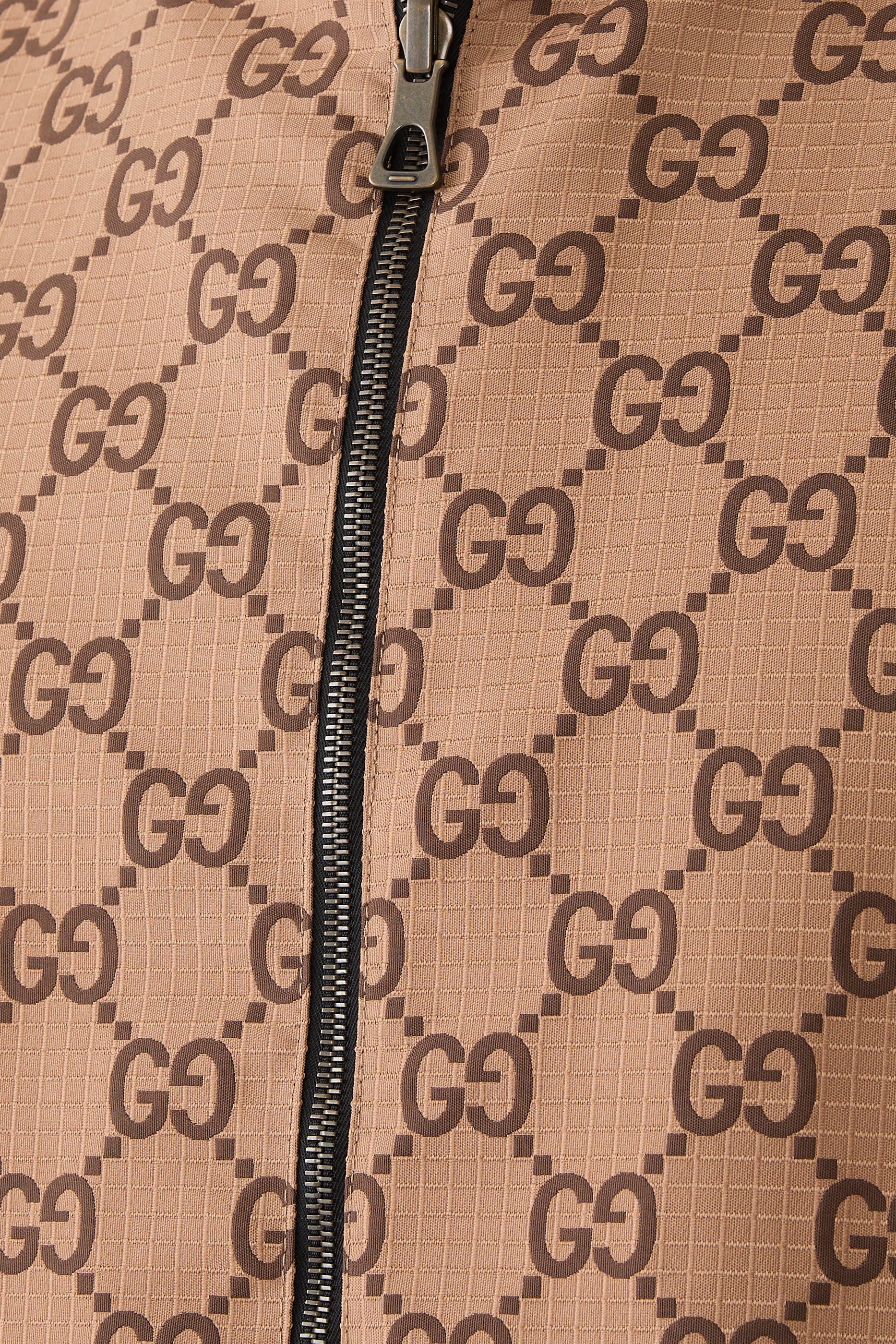 جاكيت بتصميم بوجهين مزين بشعار الماركة قماش قنب