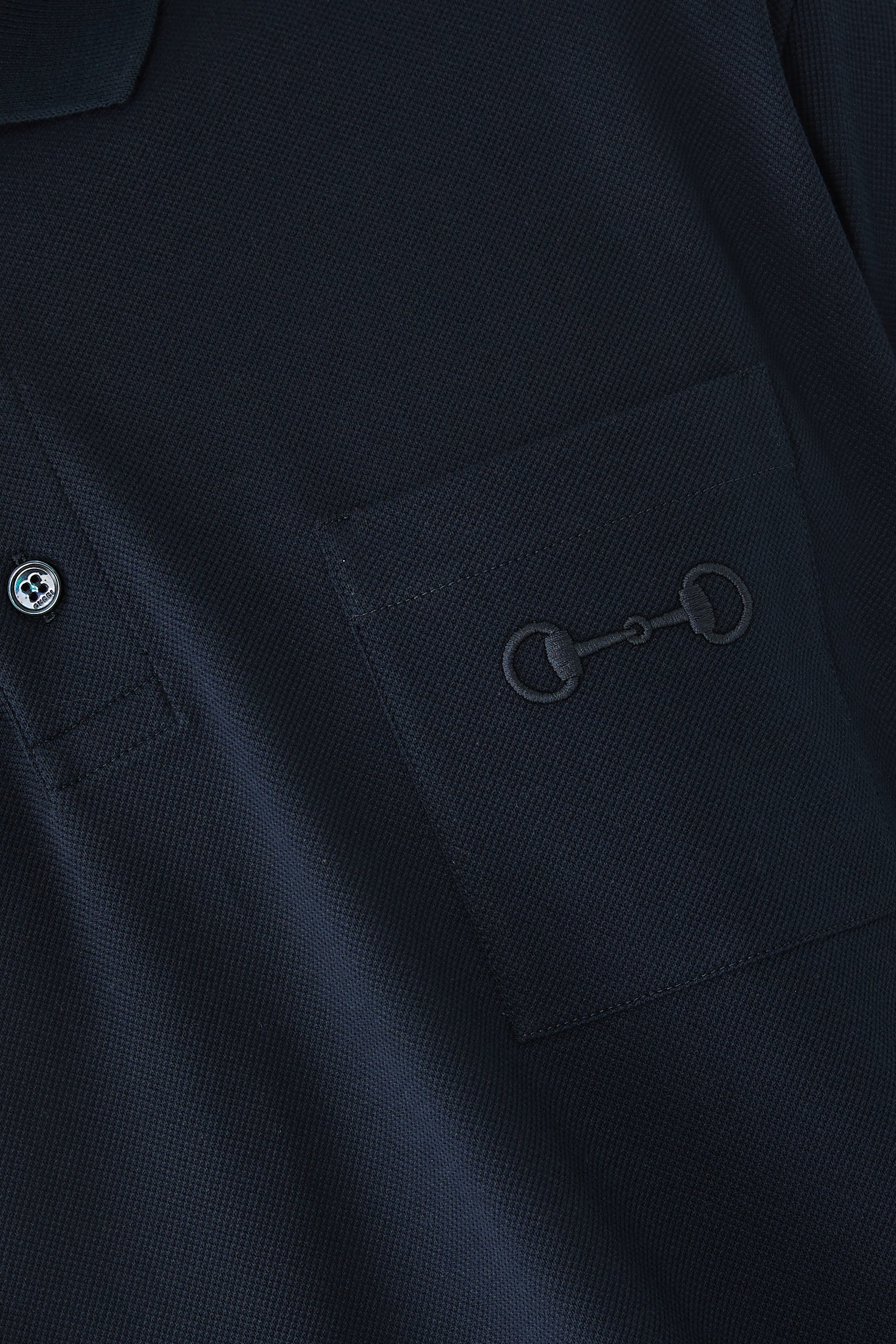 قميص بولو بيكيه مطرز قطن