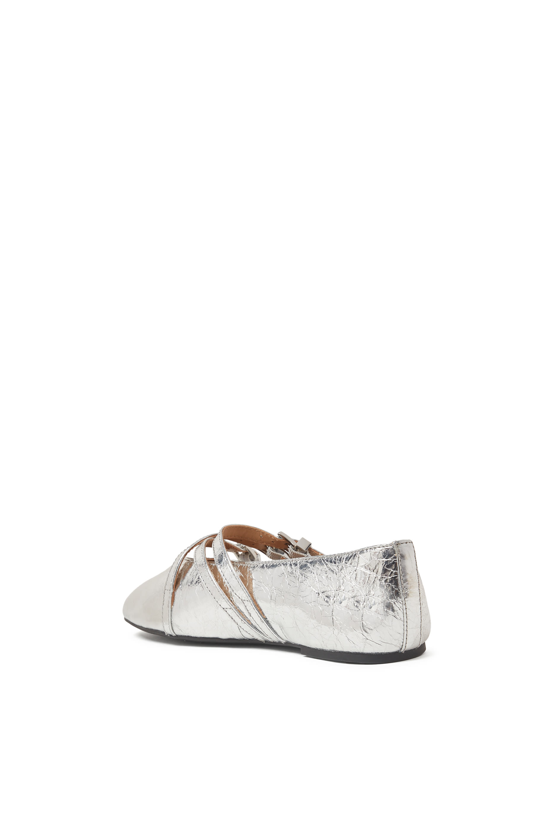 Indy Flex Crackled Metallic Leather Ballet Flats
