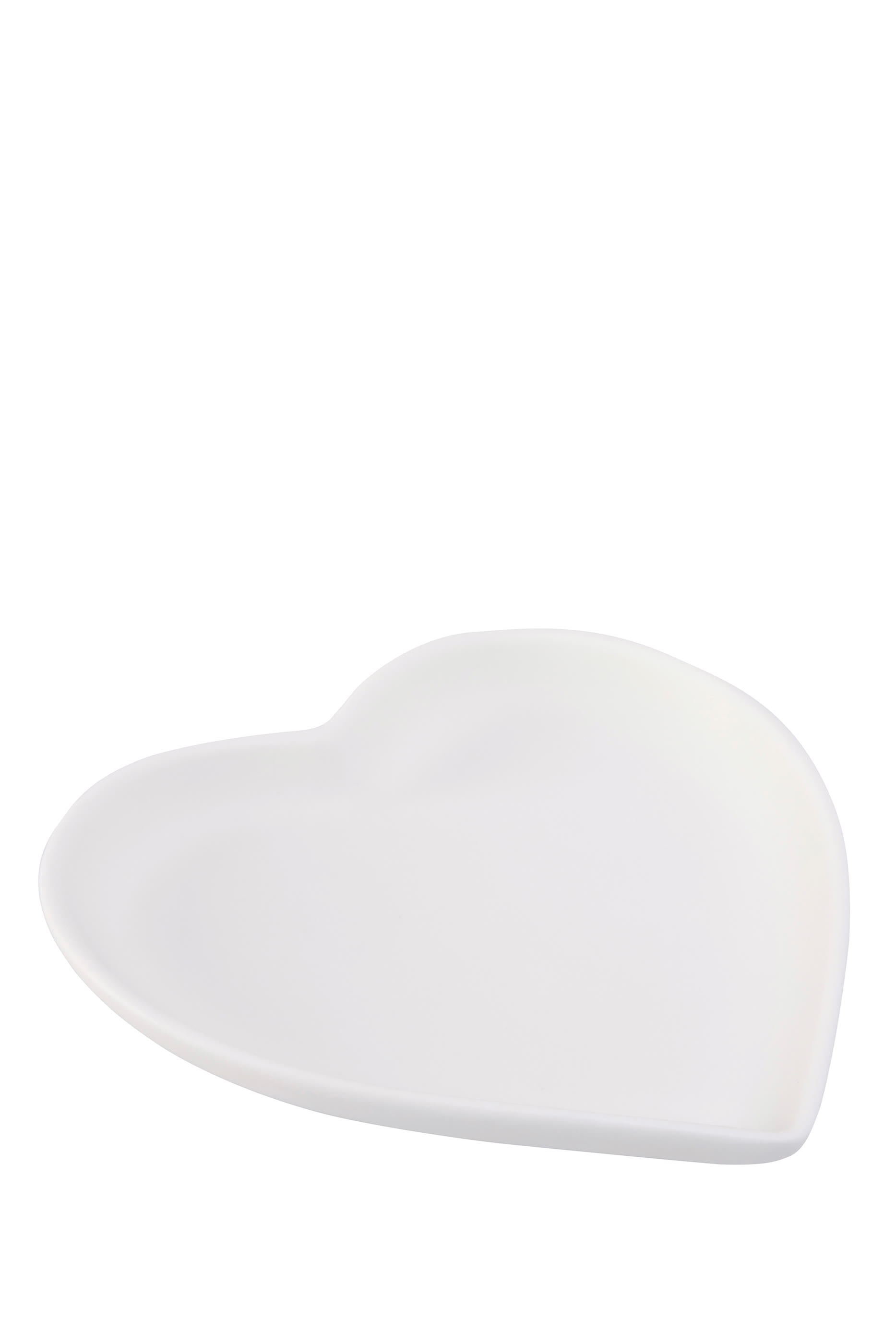 صحن صابون بتصميم قلب بورسلين