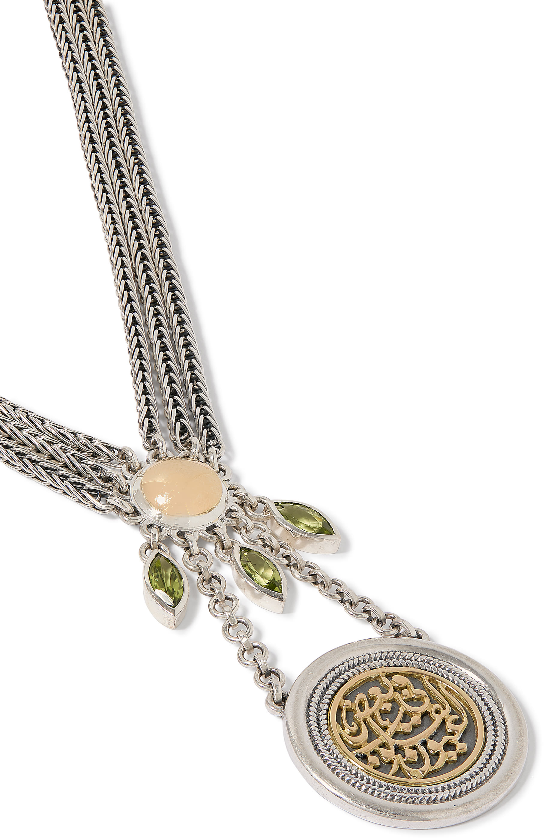 قلادة ترو فيجن اوف ذا هارت، فضة استرلينية وذهب أصفر عيار 18