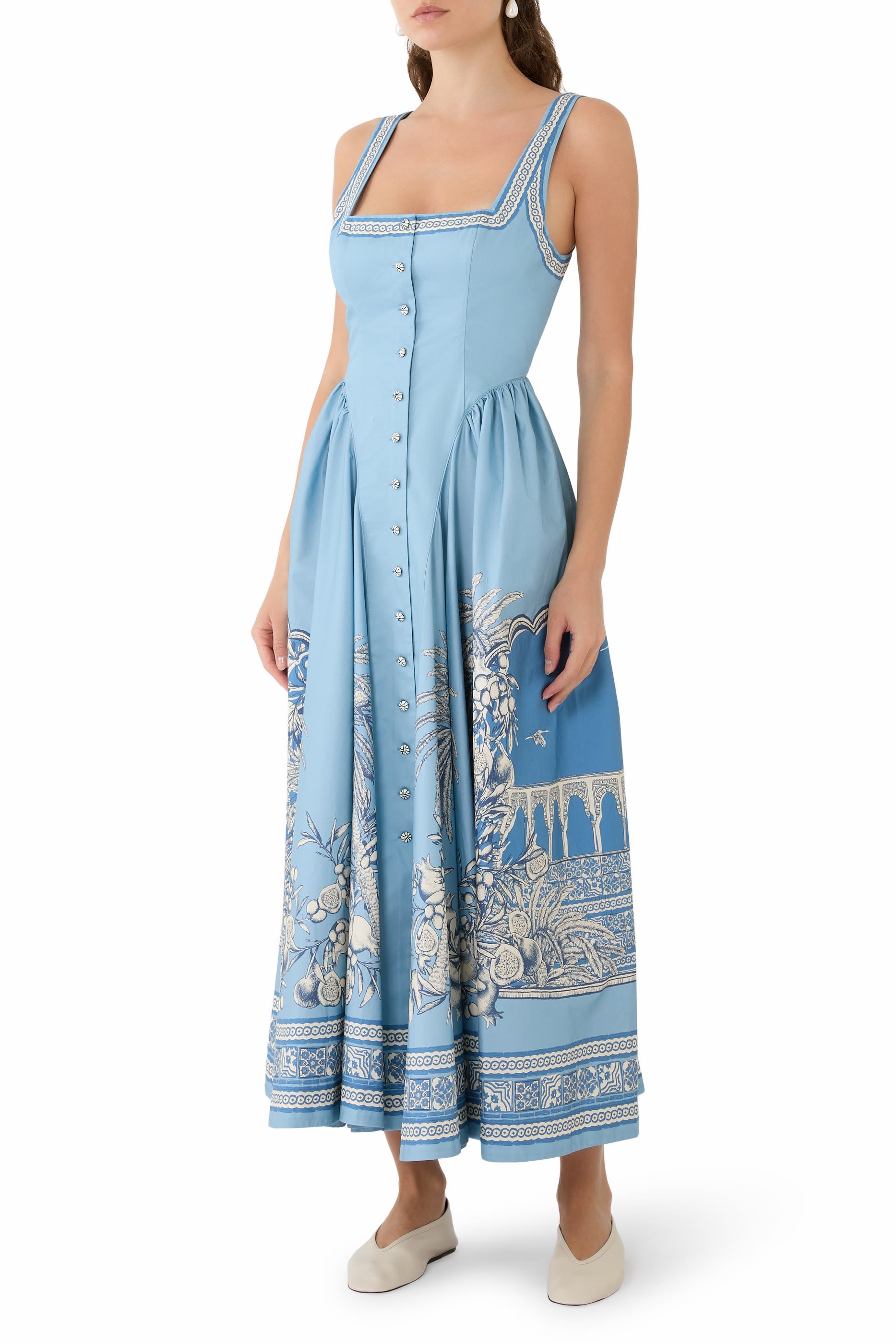 فستان فيلا رومانتيكا متوسط الطول