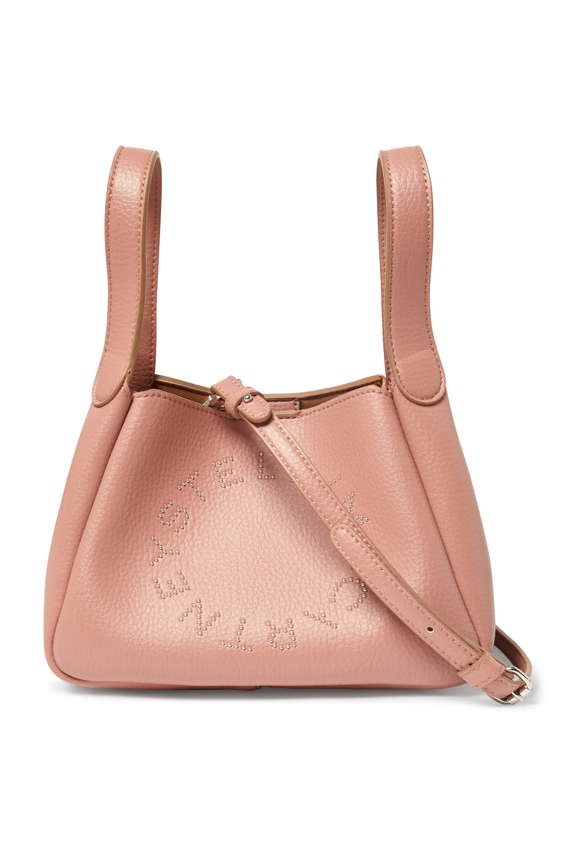 حقيبة كروس بيد علوية مزدوجة بشعار الماركة