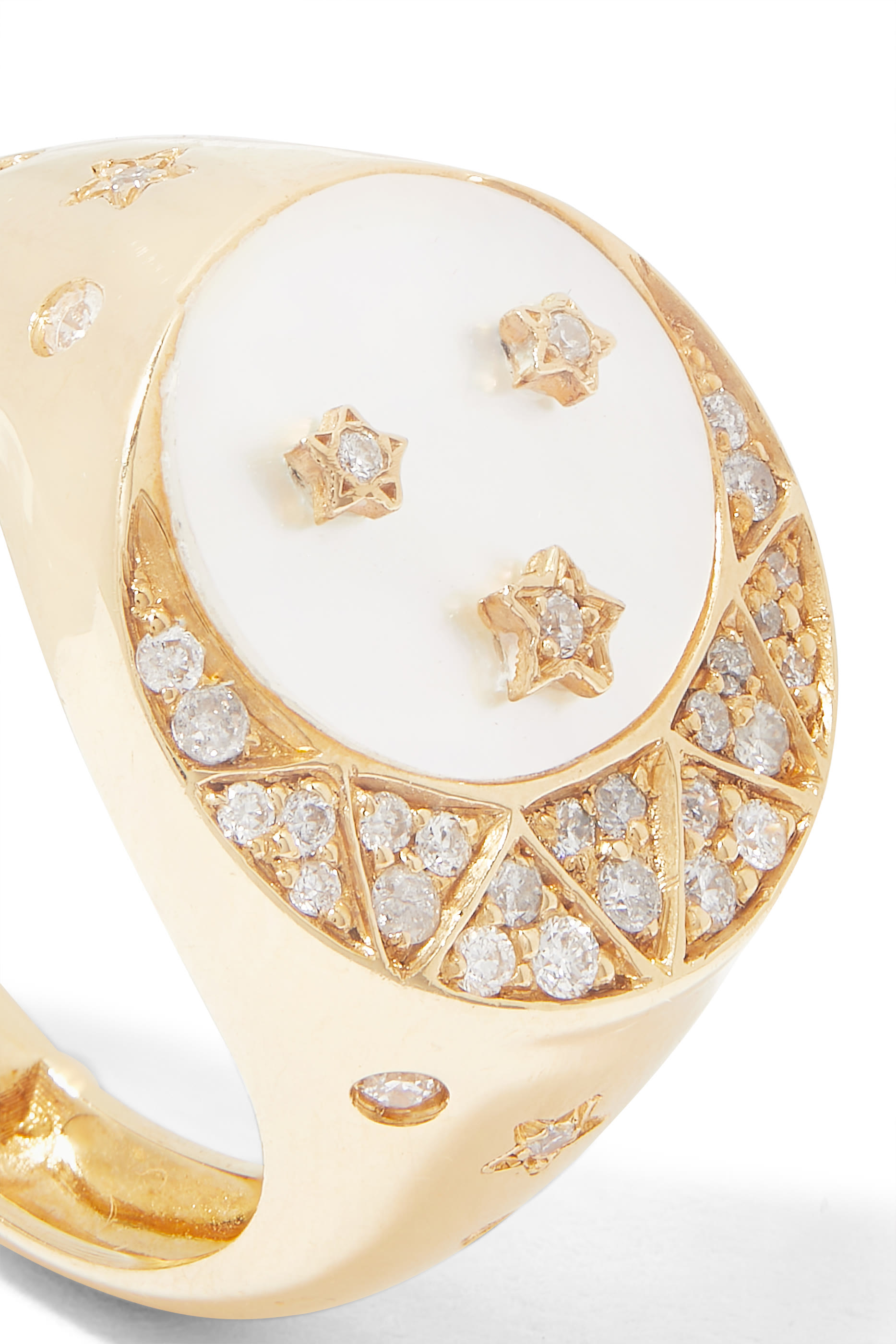 Moonlight Ring, 18k Yellow Gold & Diamonds