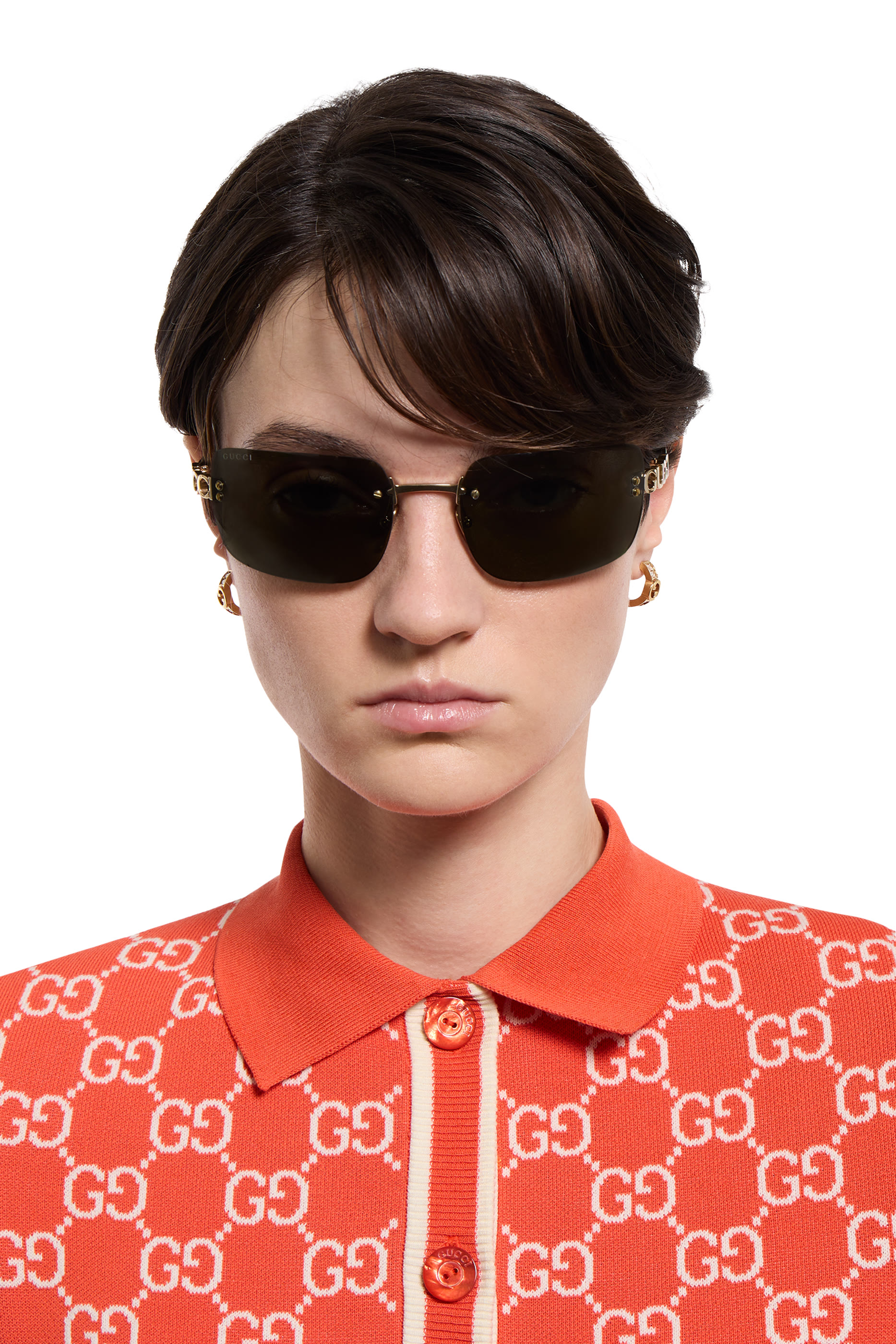 نظارة  شمسية 2038 اس بشعار الماركة وإطار مربع