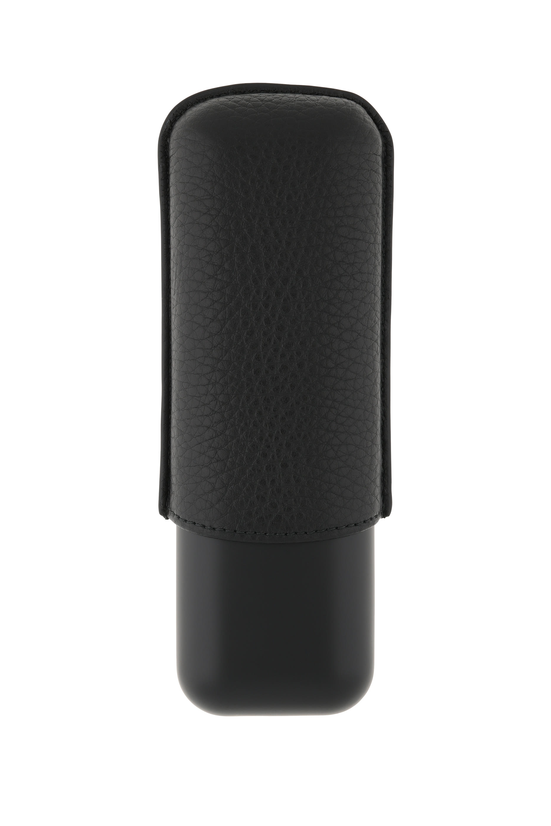 حافظة سيجار مزدوجة جلد بارز الملمس ومعدن