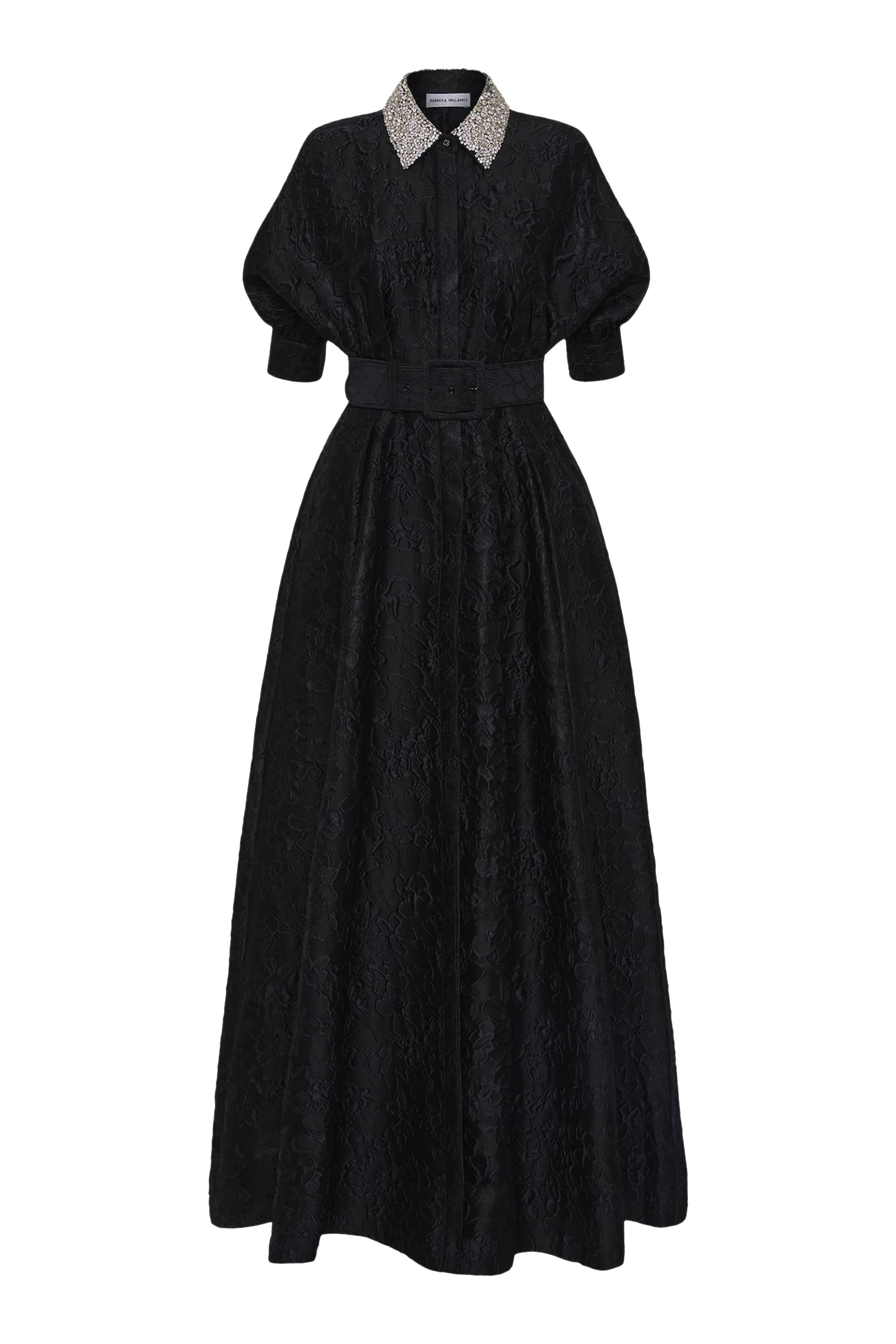 فستان سهرة استير بأكمام قصيرة