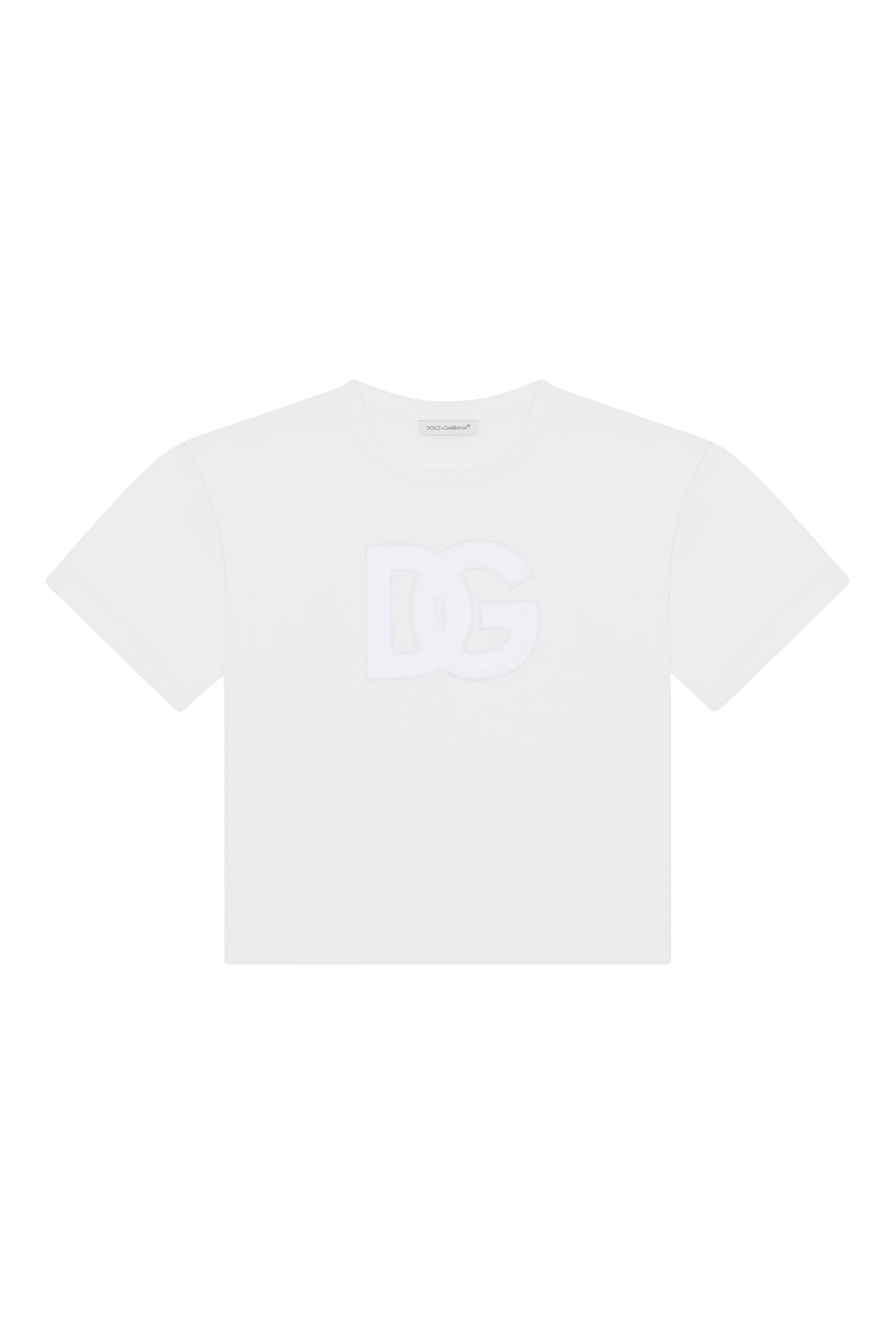 تيشيرت بشعار الماركة وفتحات جيرسيه للأطفال