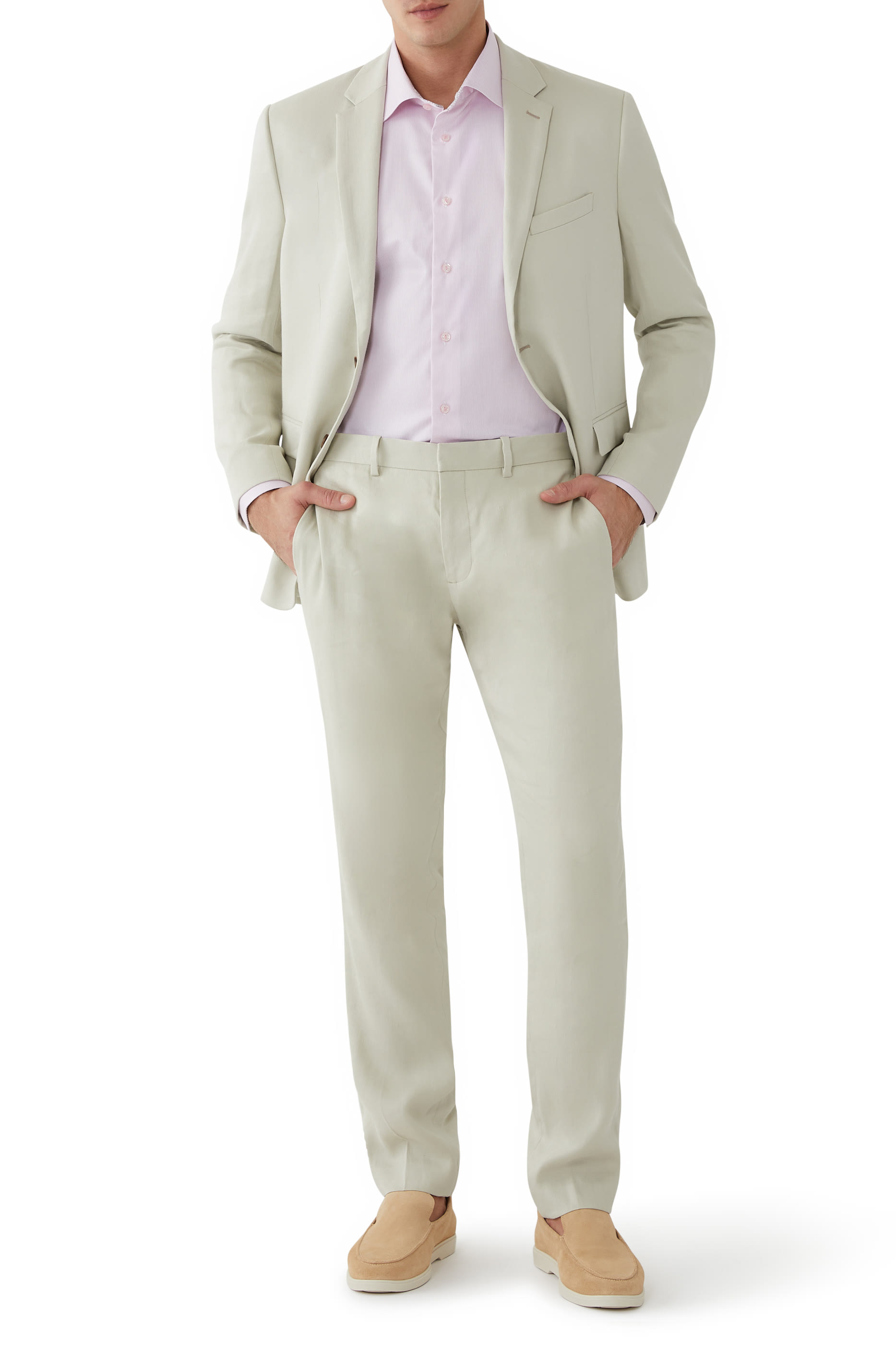 قميص تويل فاخر مميز بنقشة مخططة