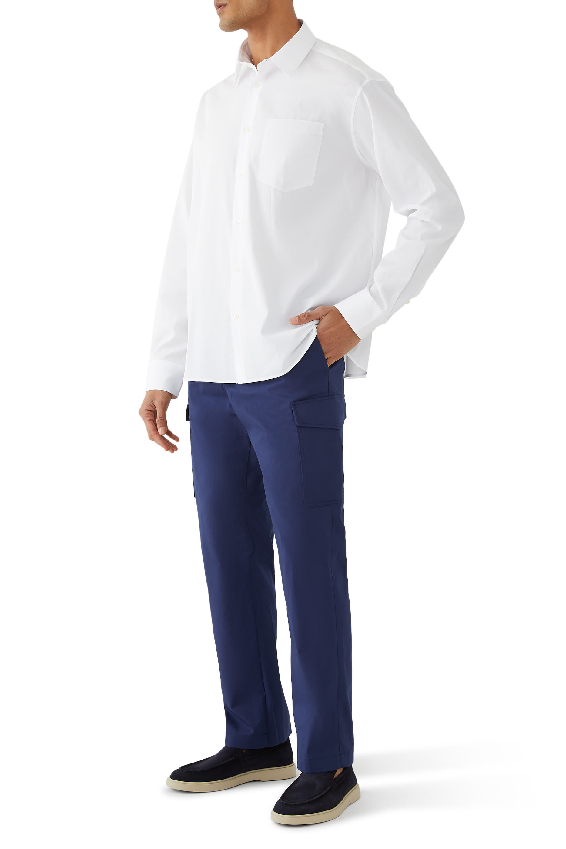 قميص بأكمام طويلة وقصة فضفاضة