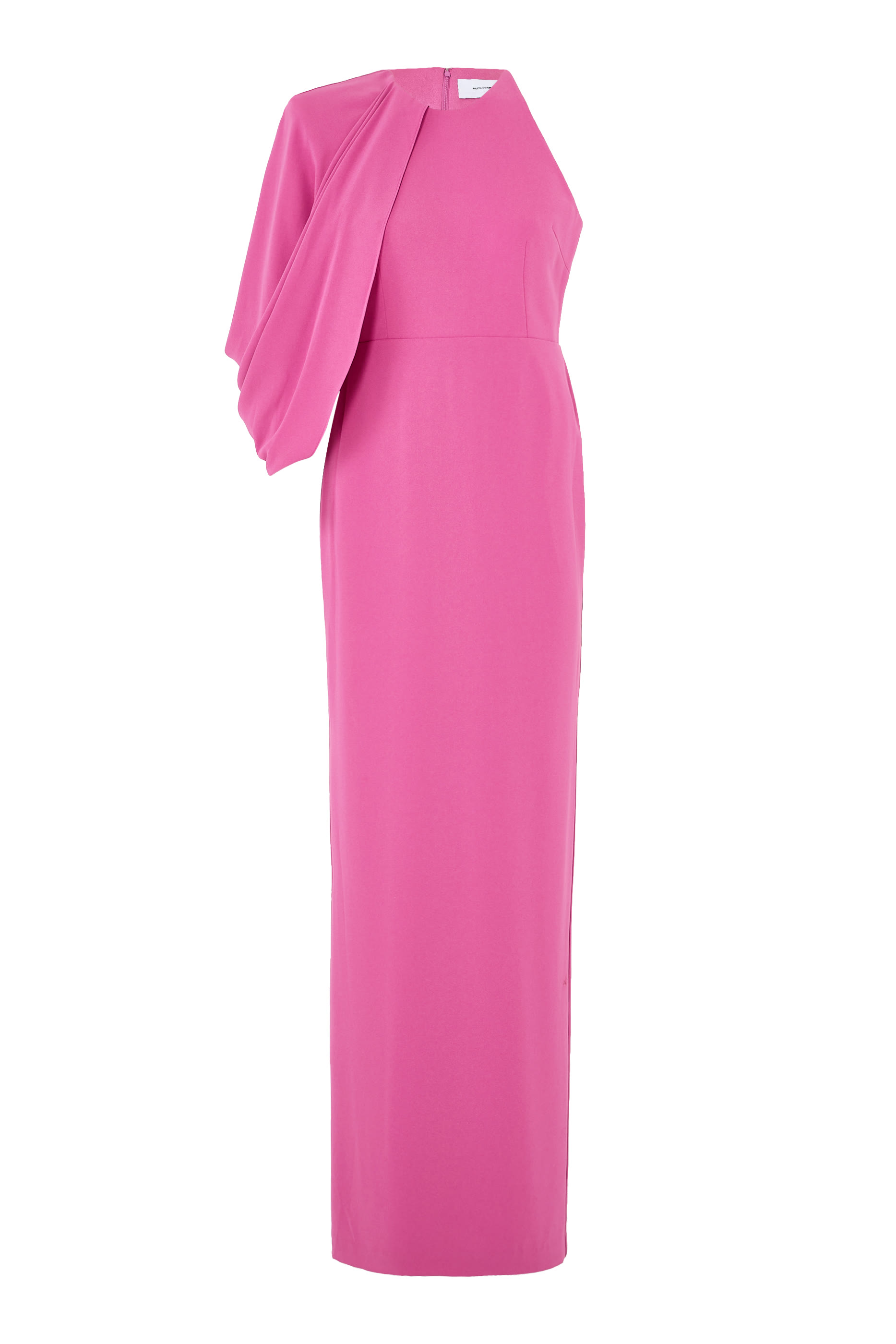 فستان سهرة بتصميم غير متماثل وكاب