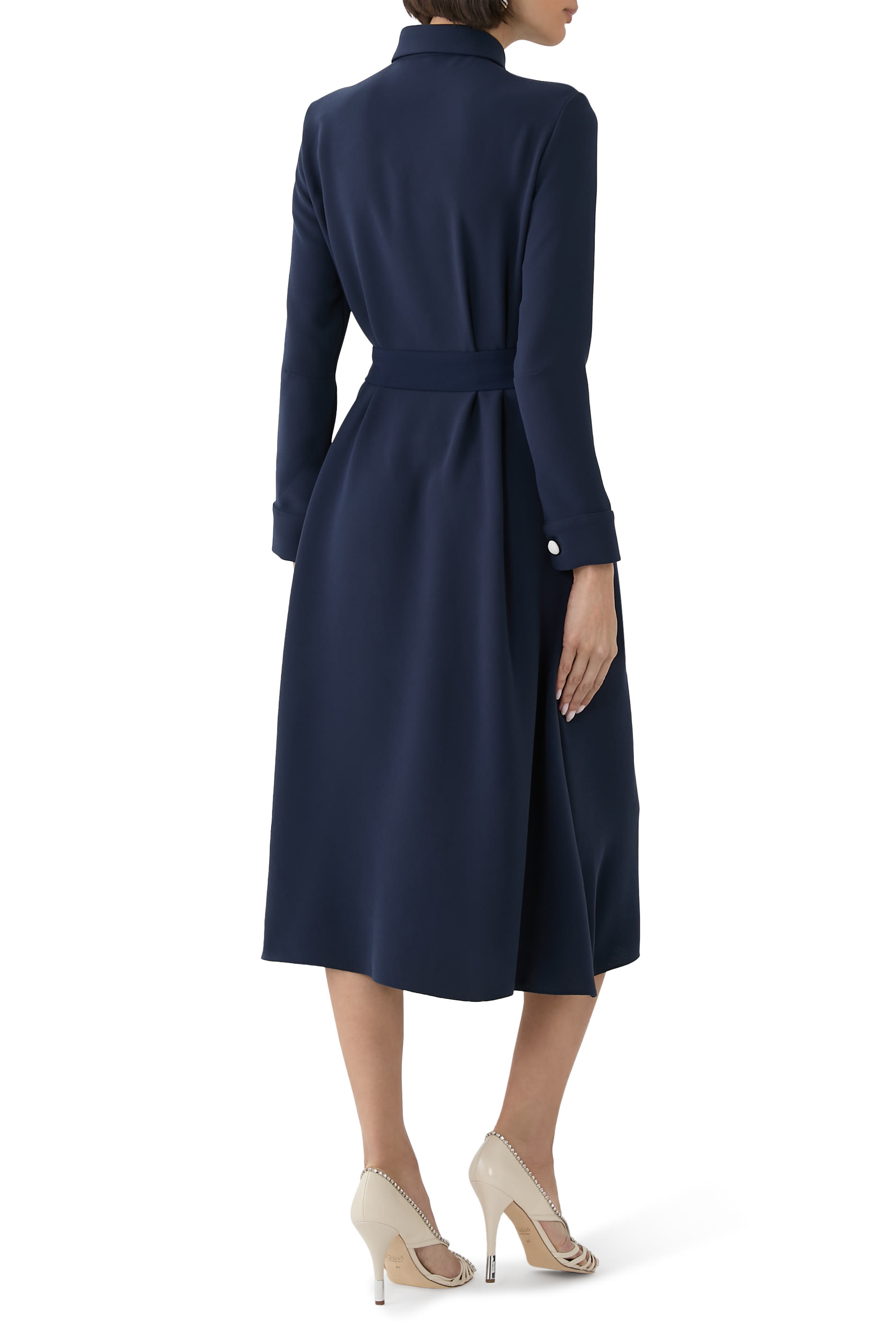 فستان إيكو بتصميم قميص متوسط الطول