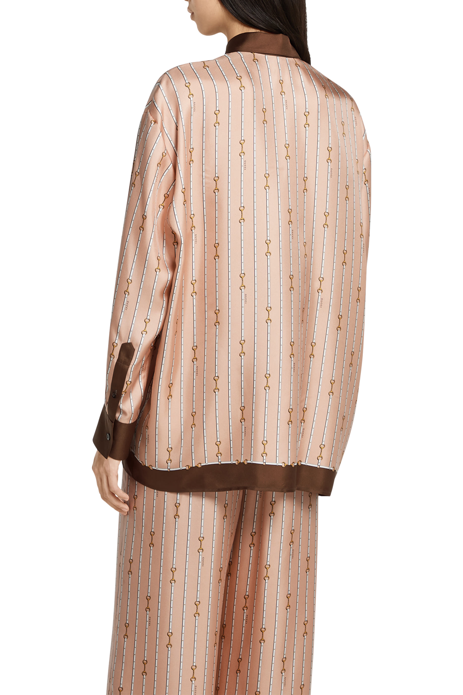 قميص بنقشة حرير تويل