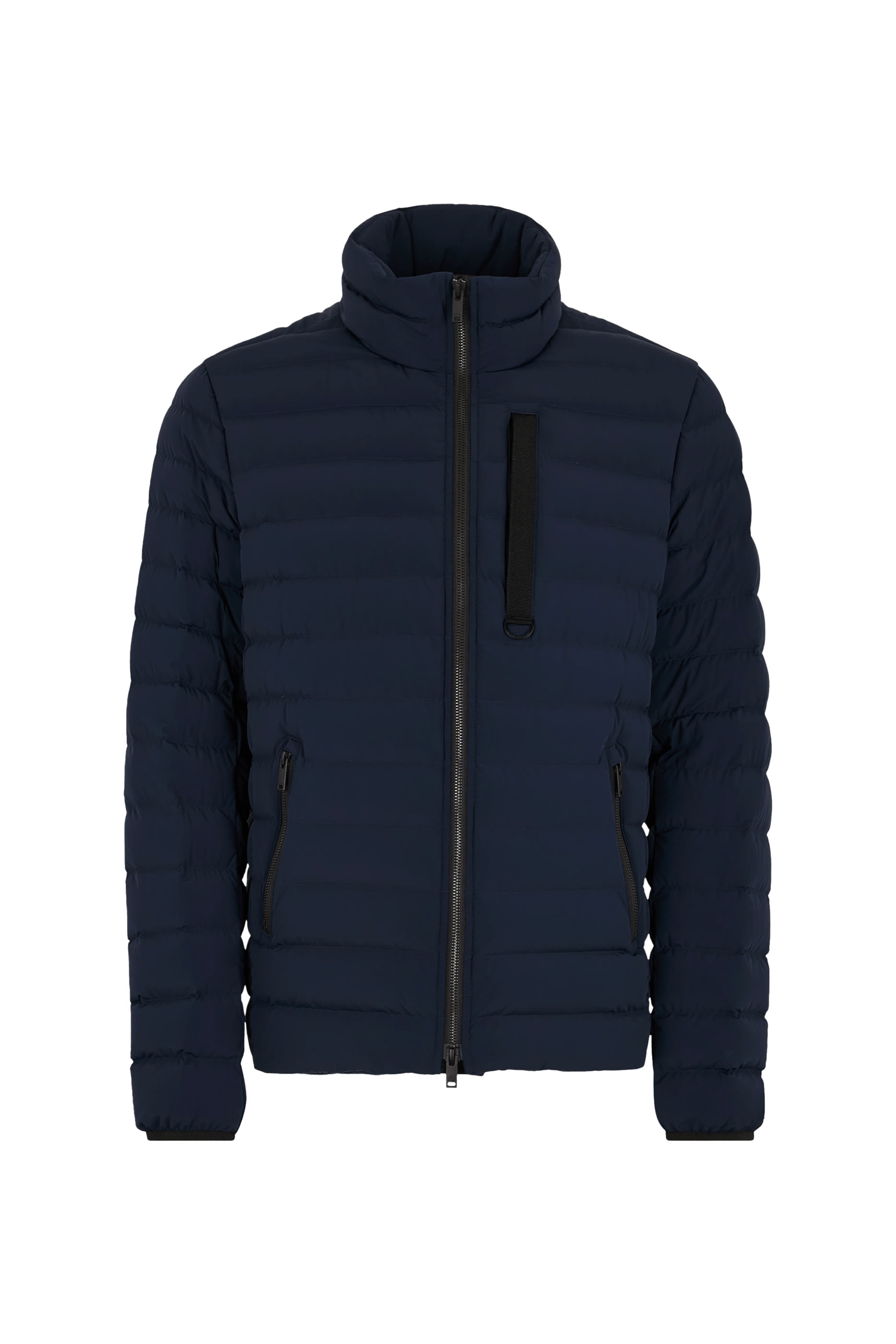 جاكيت بتصميم مبطن بزغب مزين برقعة شعار الماركة