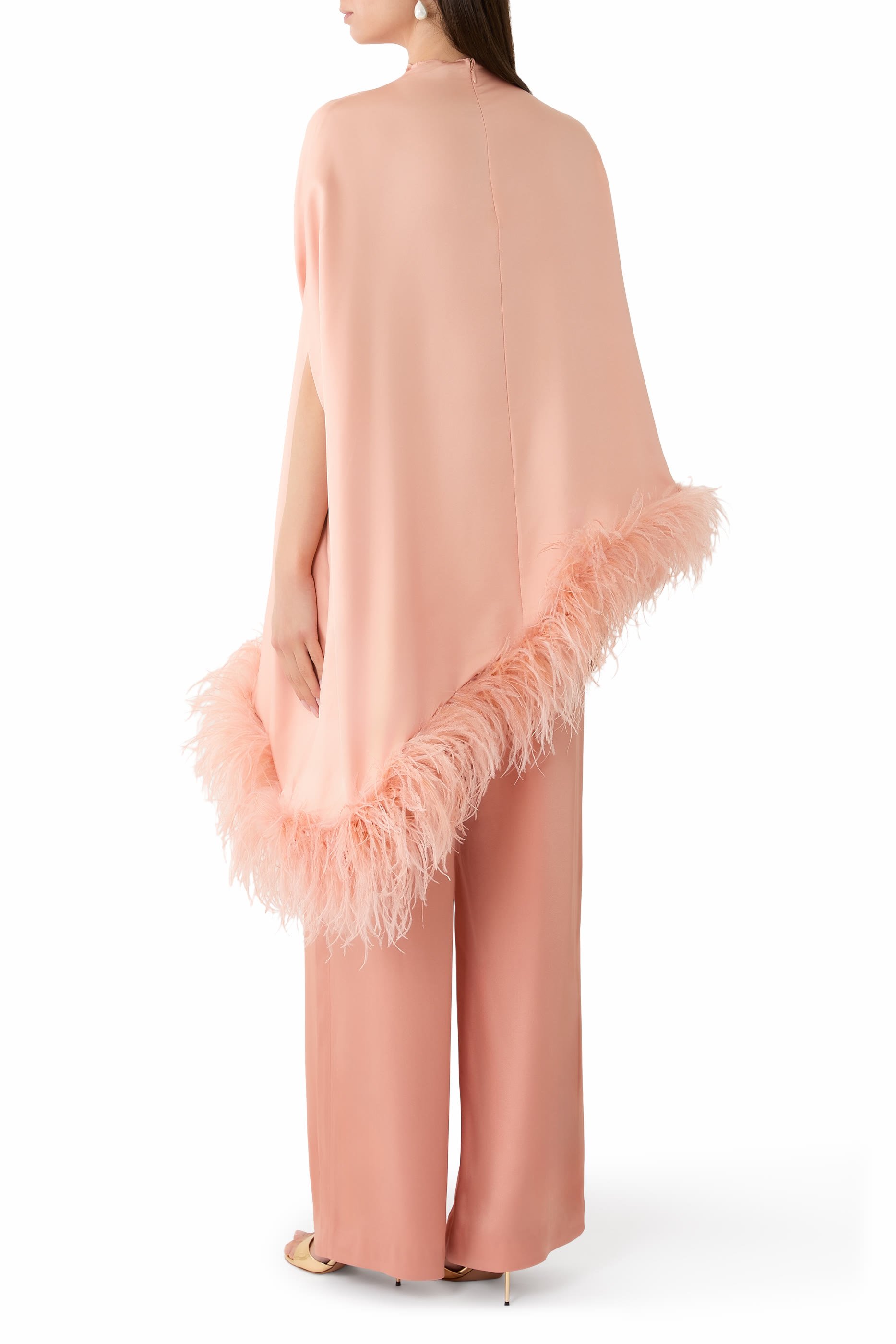 بلوزة بنمط كاب بتصميم غير متماثل حرير تويل