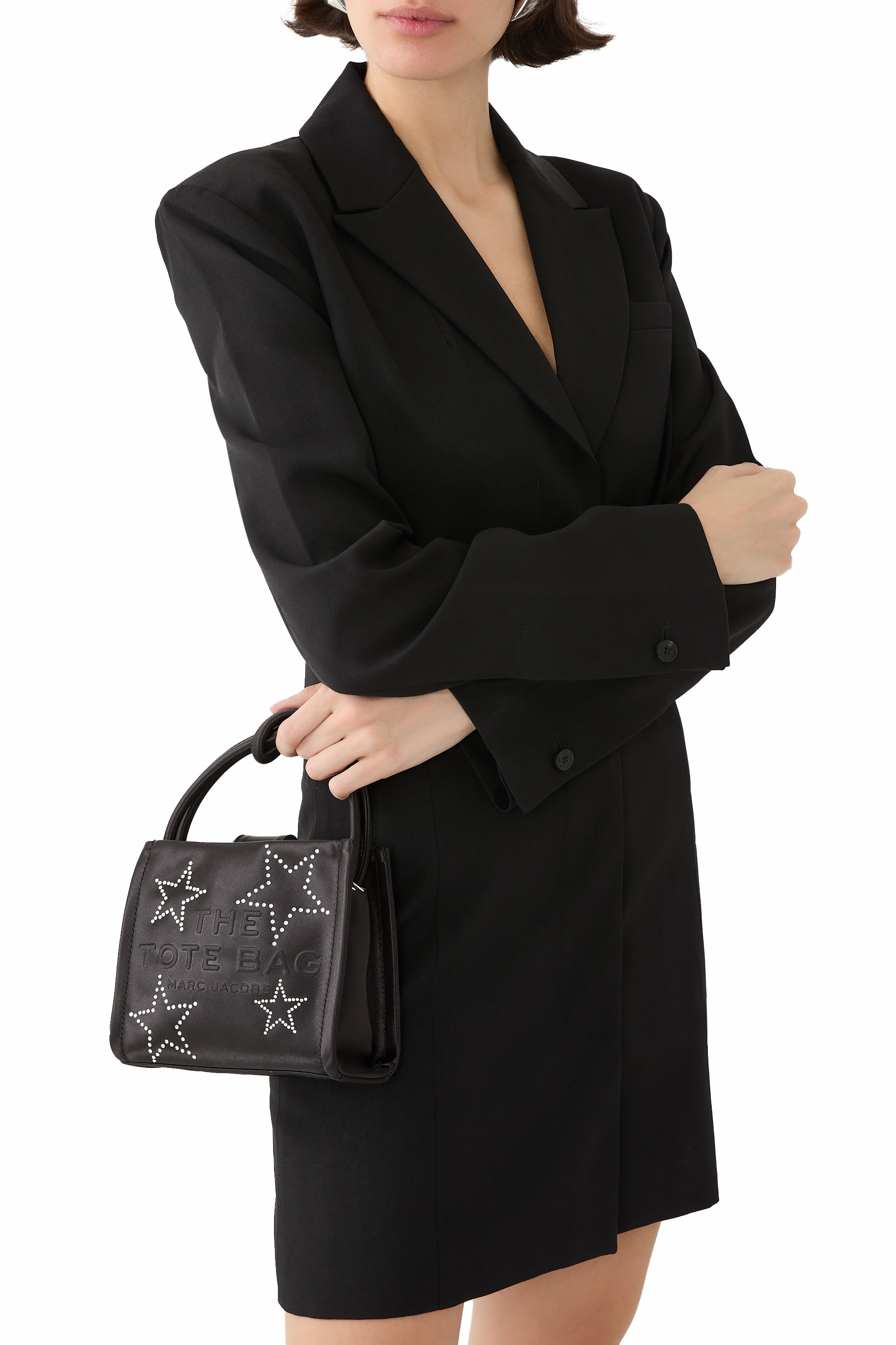 حقيبة يد صغيرة بنقشة نجوم ستان