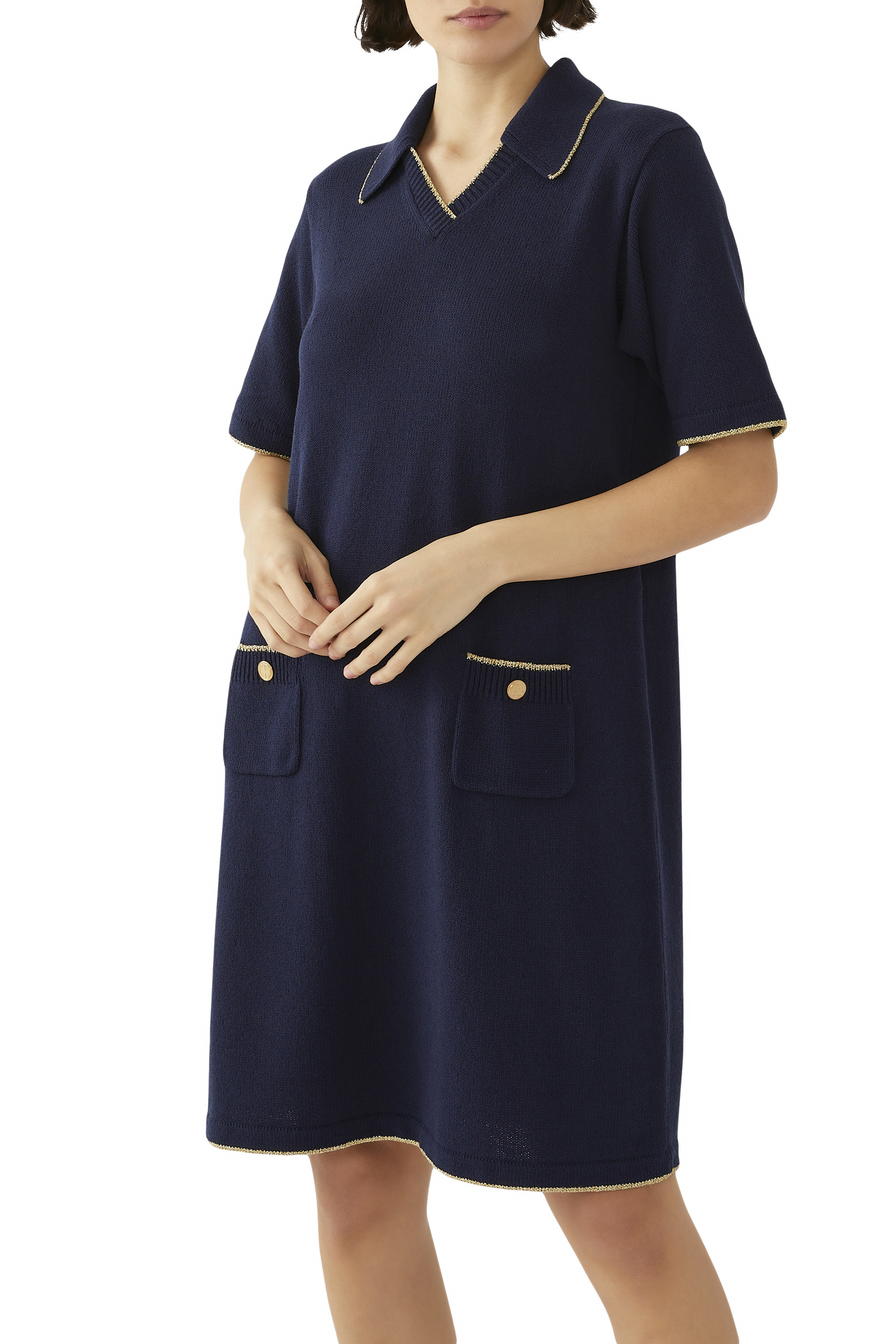 فستان بولو من نسيج قطن