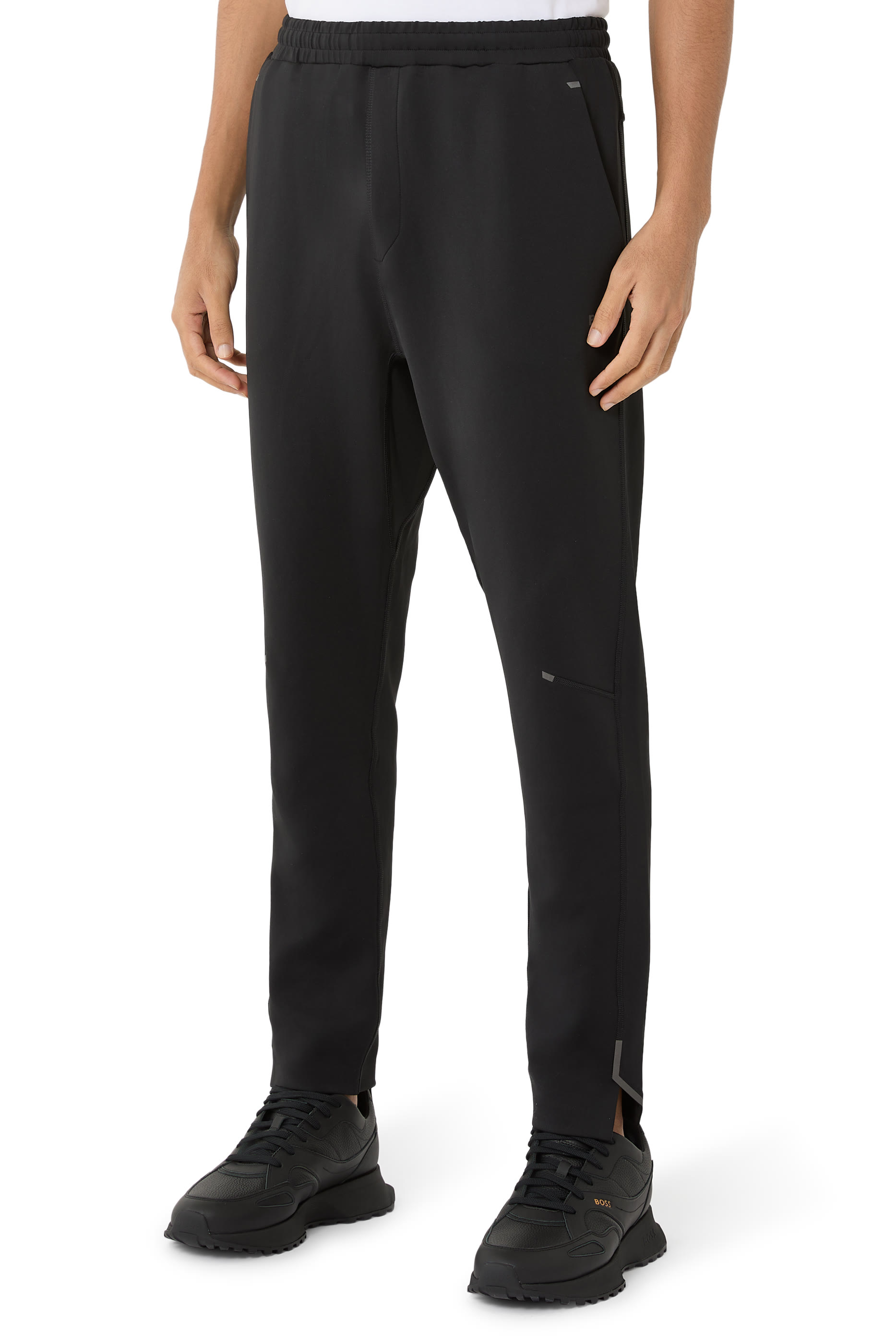 بنطال بشعار الماركة العاكس قماش سريع الجفاف