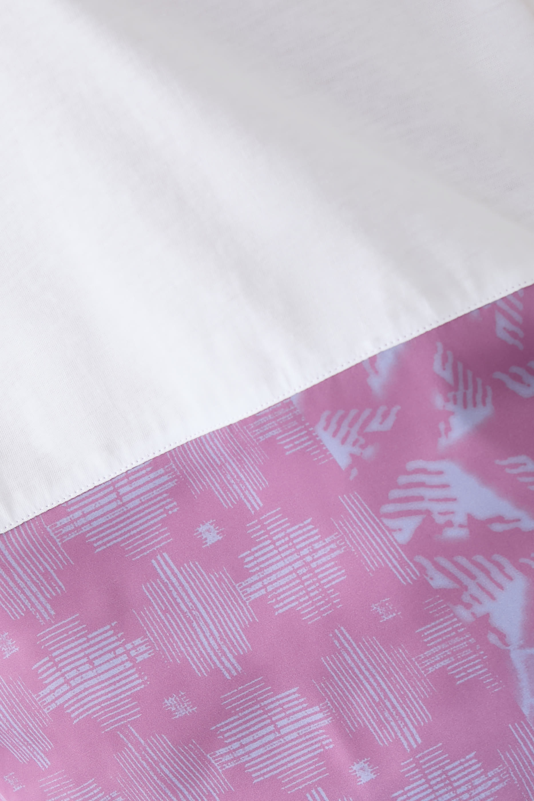 تيشيرت بحافة بتصميم وشاح قطن جيرسيه