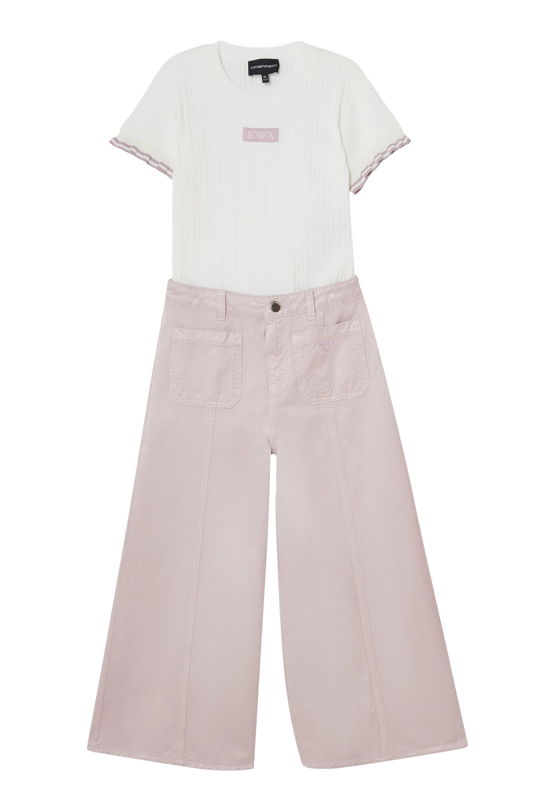 سترة نسيج مضلع بشعار الماركة للأطفال