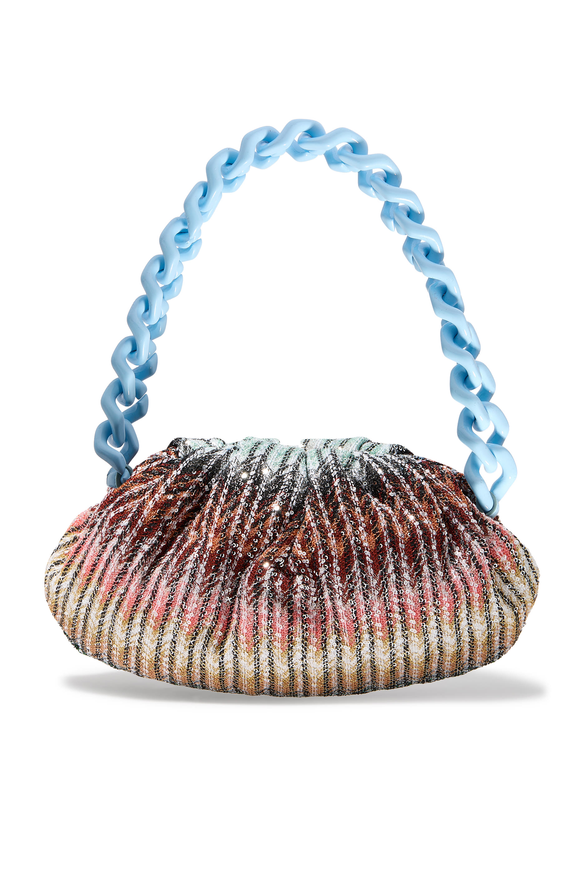 حقيبة كلاتش بخطوط متعرجة متوسطة