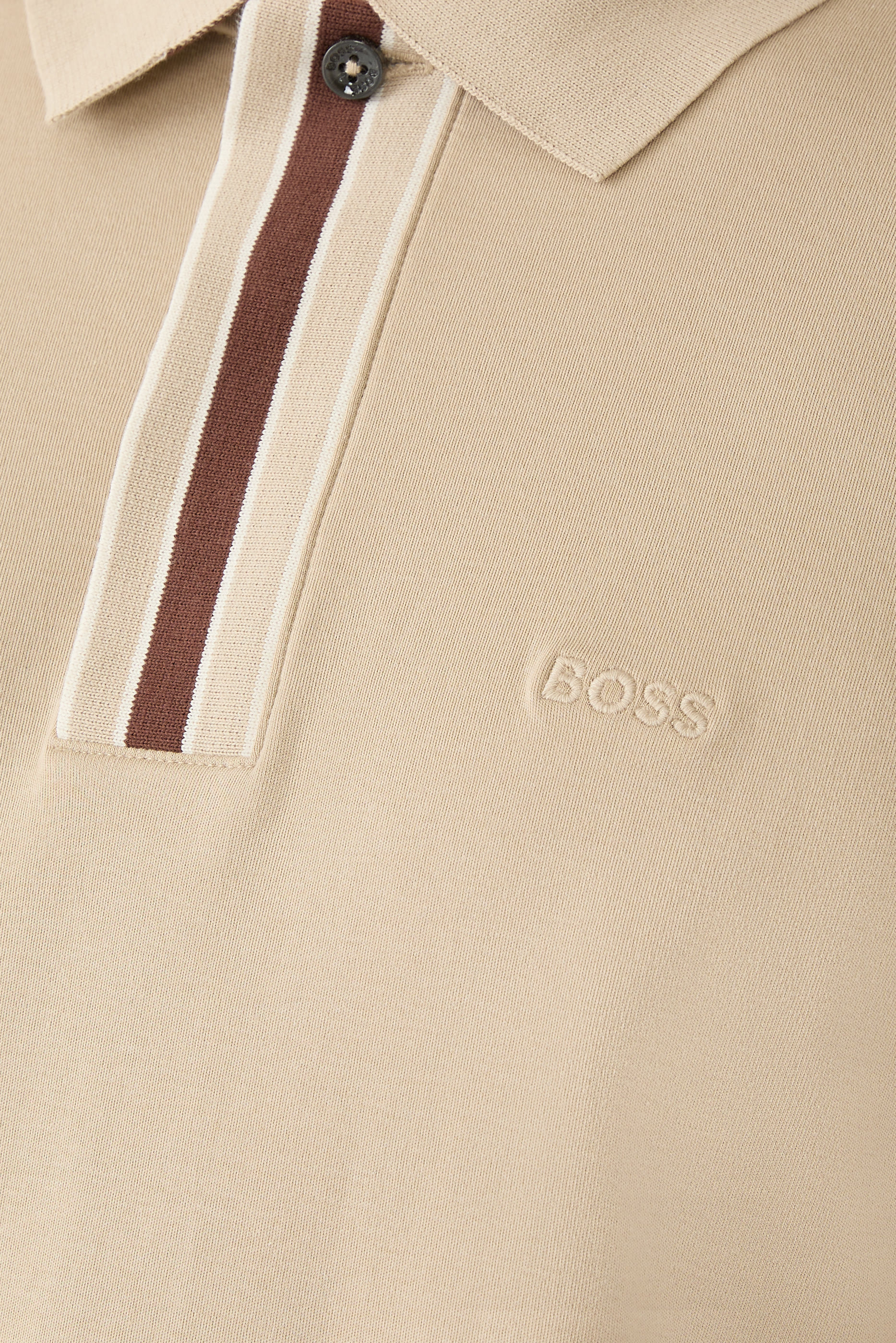 قميص بولو بحواف بلون مغاير قطن متشابك