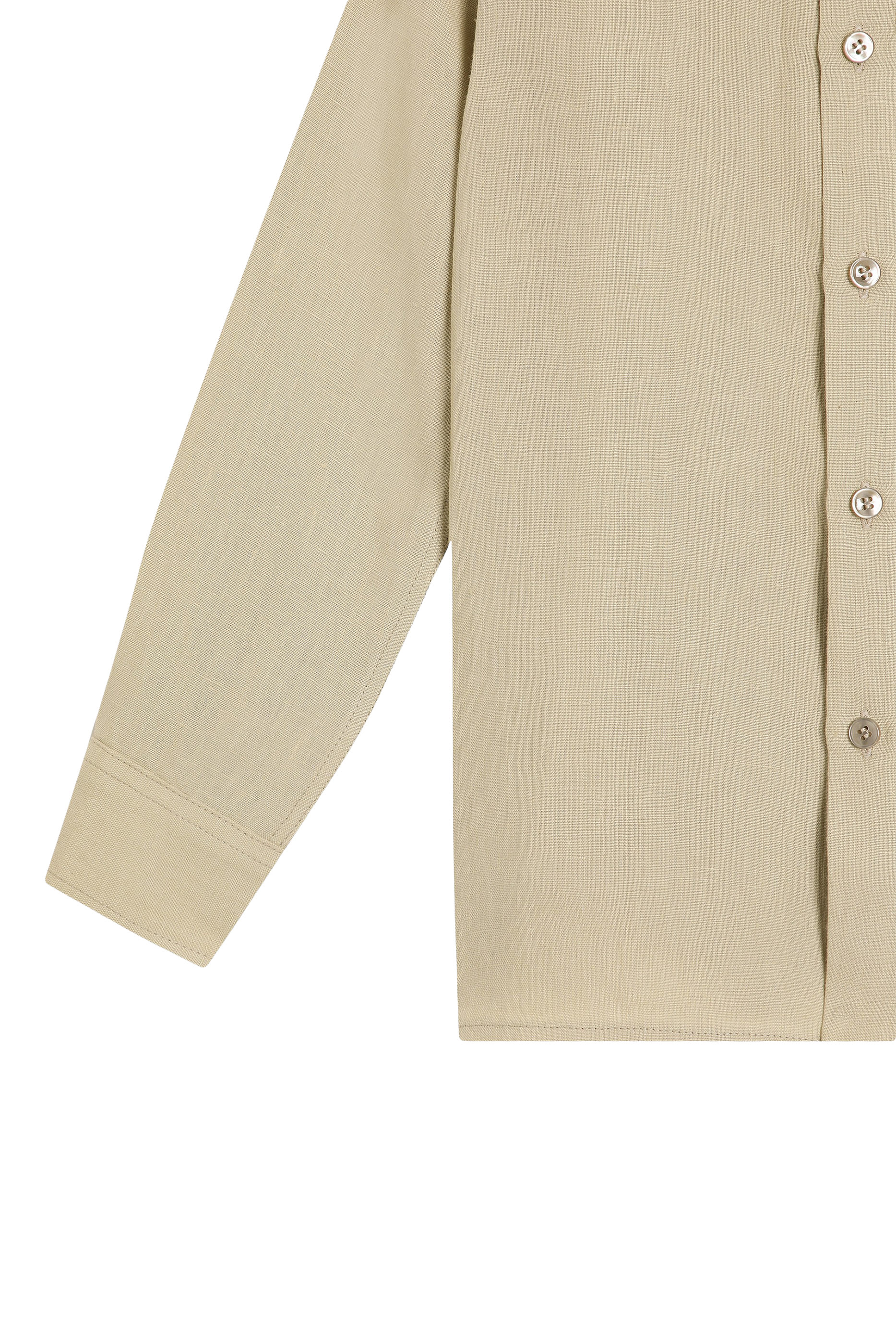 قميص بأكمام طويلة وشعار الماركة للأطفال