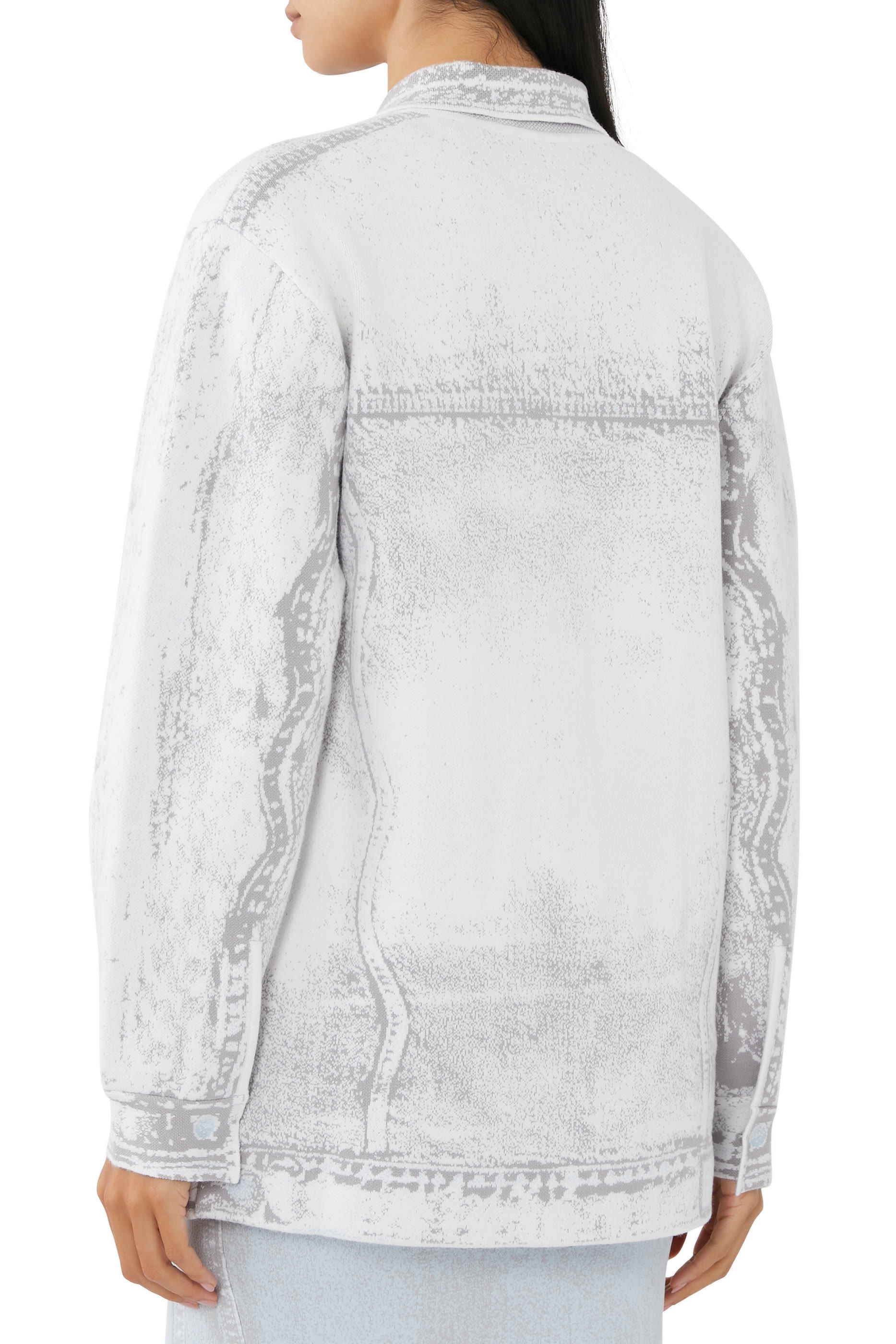 جاكيت هانا بقصة واسعة ونقشة دنيم